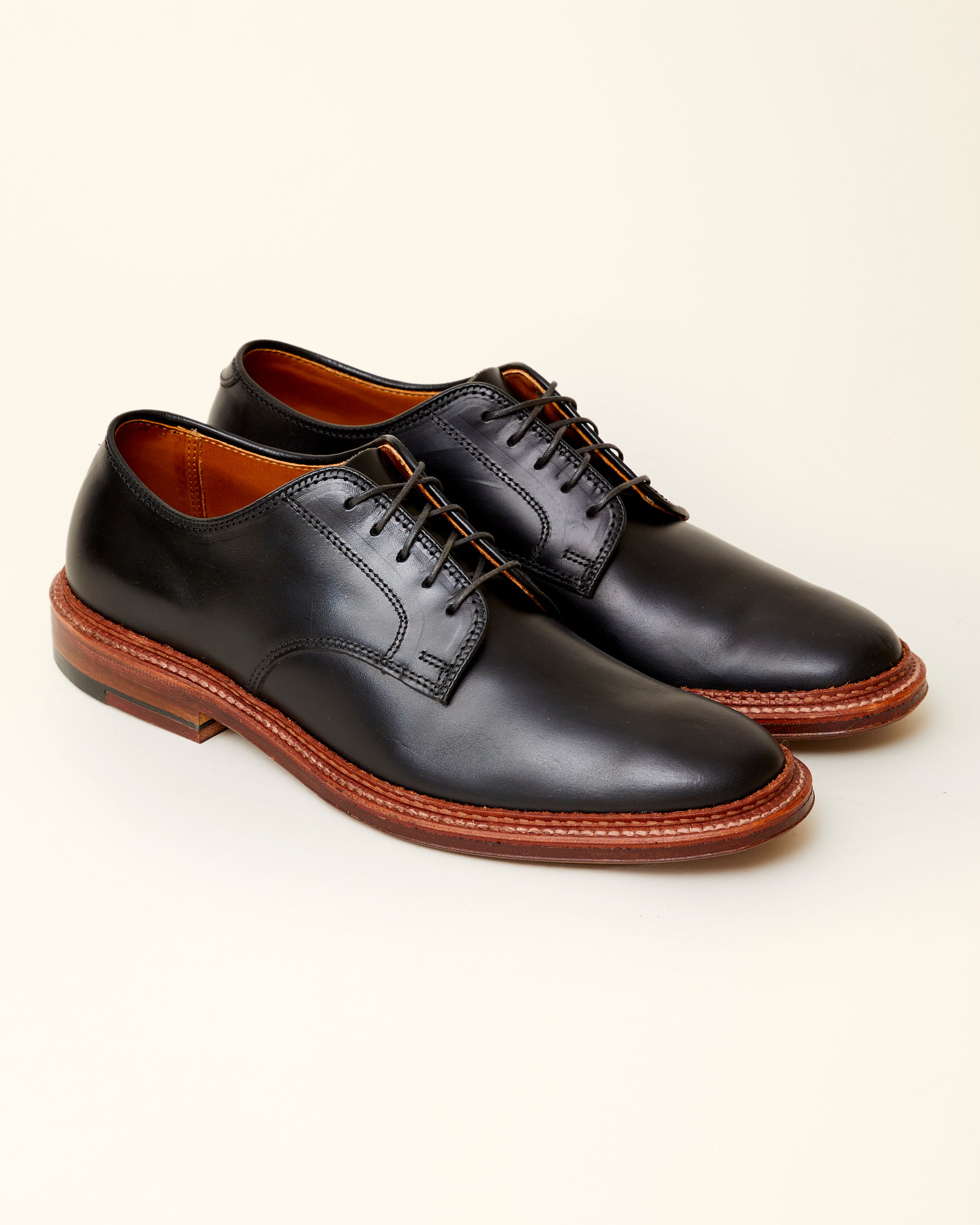 "Gentry" Unlined Plain Toe Dover in Black Chromexcel, Barrie Last