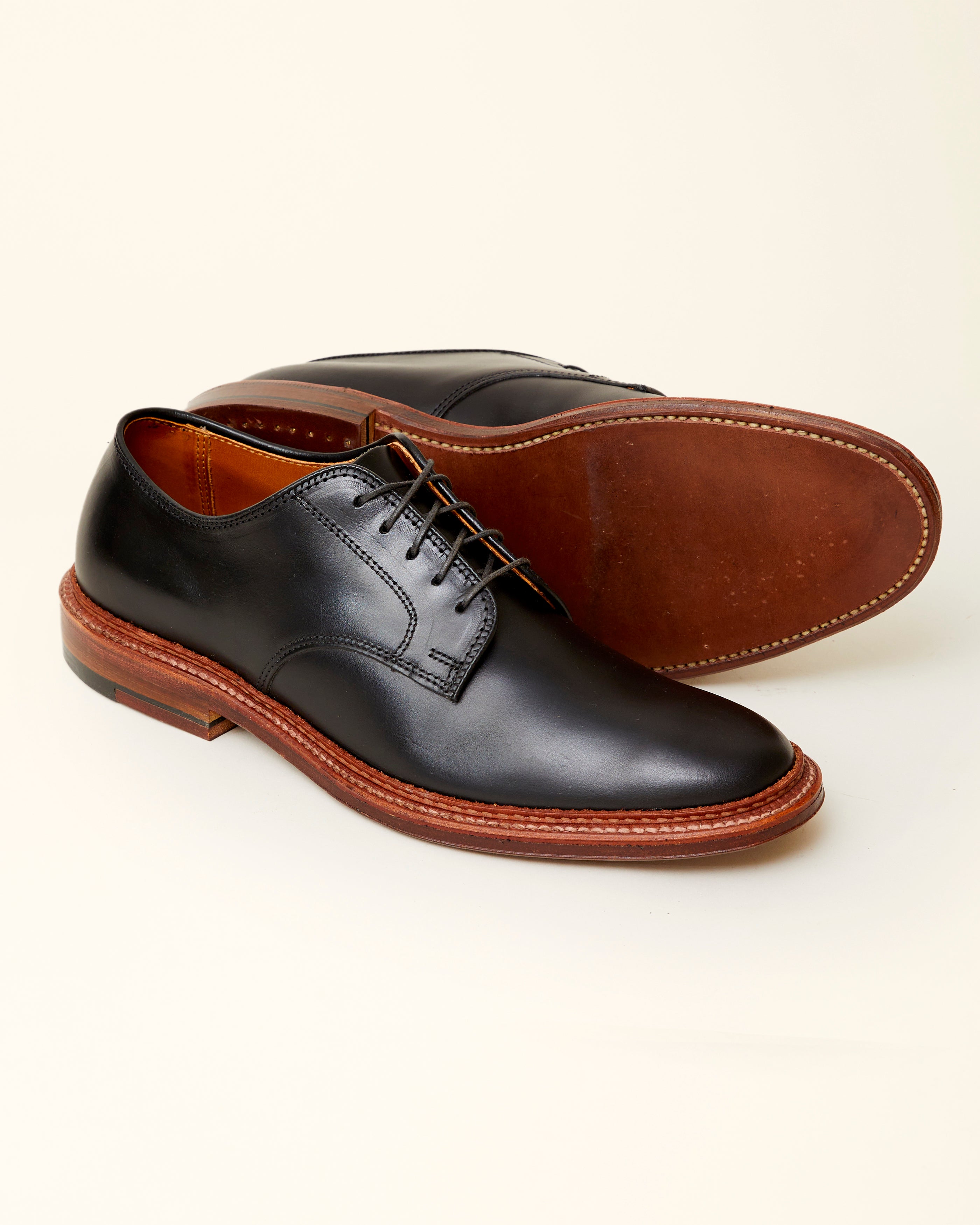 "Gentry" Unlined Plain Toe Dover in Black Chromexcel, Barrie Last
