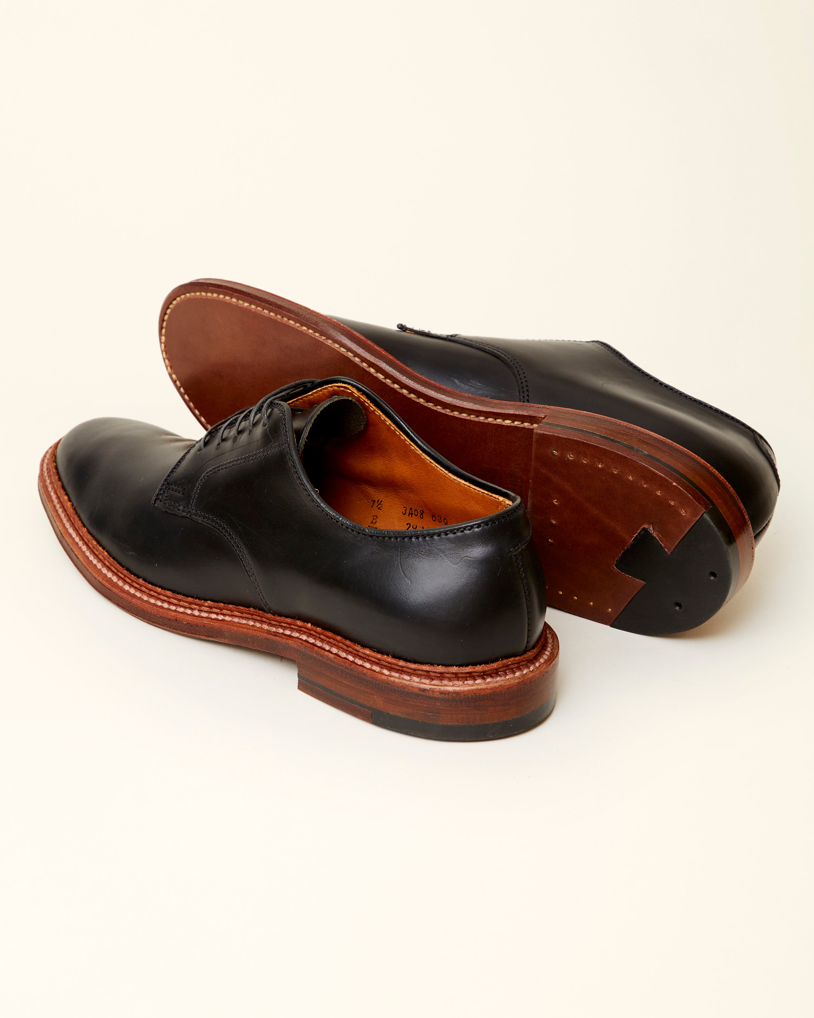 "Gentry" Unlined Plain Toe Dover in Black Chromexcel, Barrie Last