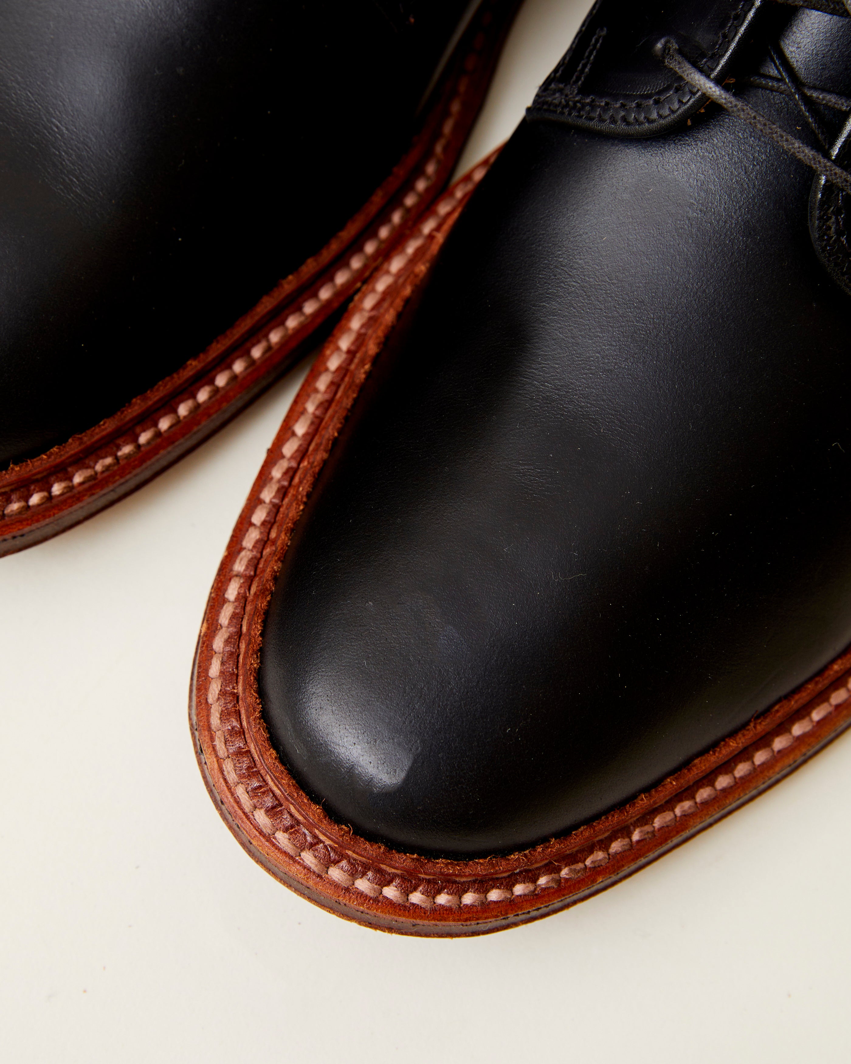 "Gentry" Unlined Plain Toe Dover in Black Chromexcel, Barrie Last