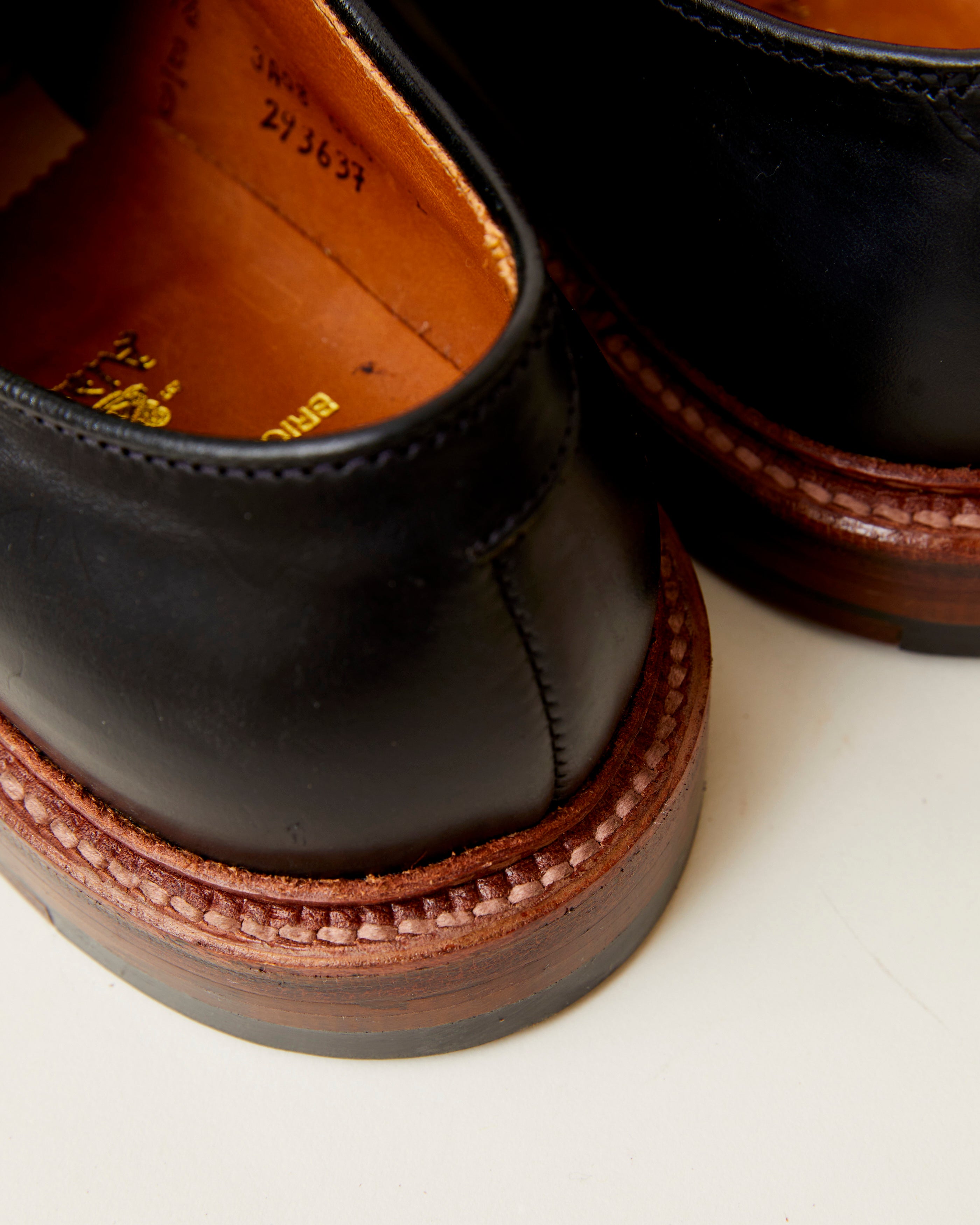"Gentry" Unlined Plain Toe Dover in Black Chromexcel, Barrie Last