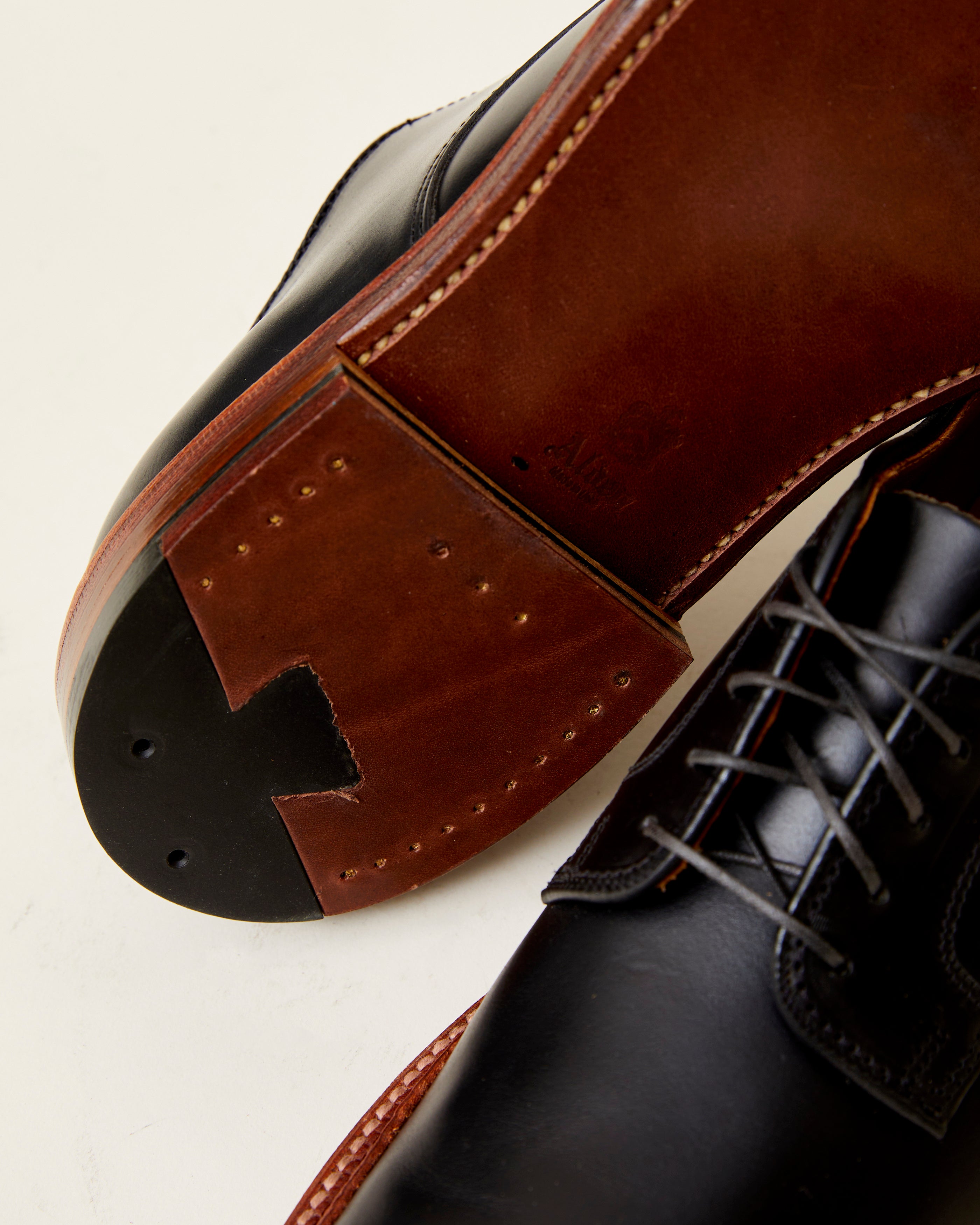 "Gentry" Unlined Plain Toe Dover in Black Chromexcel, Barrie Last