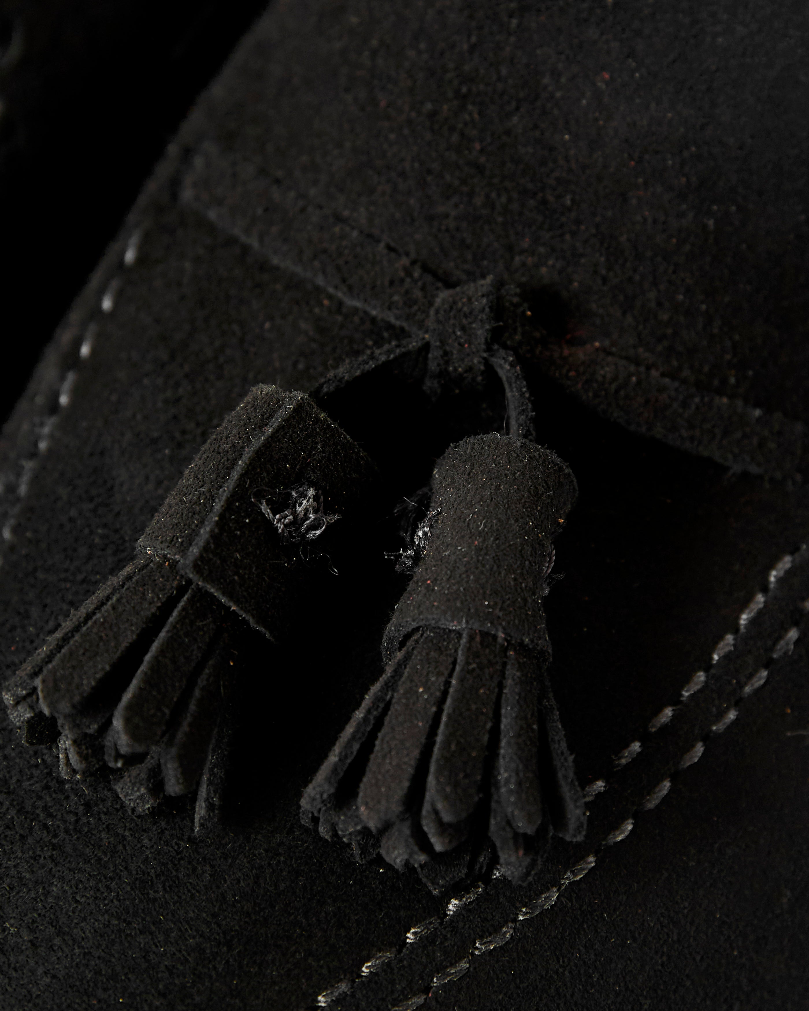 "Founder" Tassel Loafer in Black Suede, Aberdeen Last
