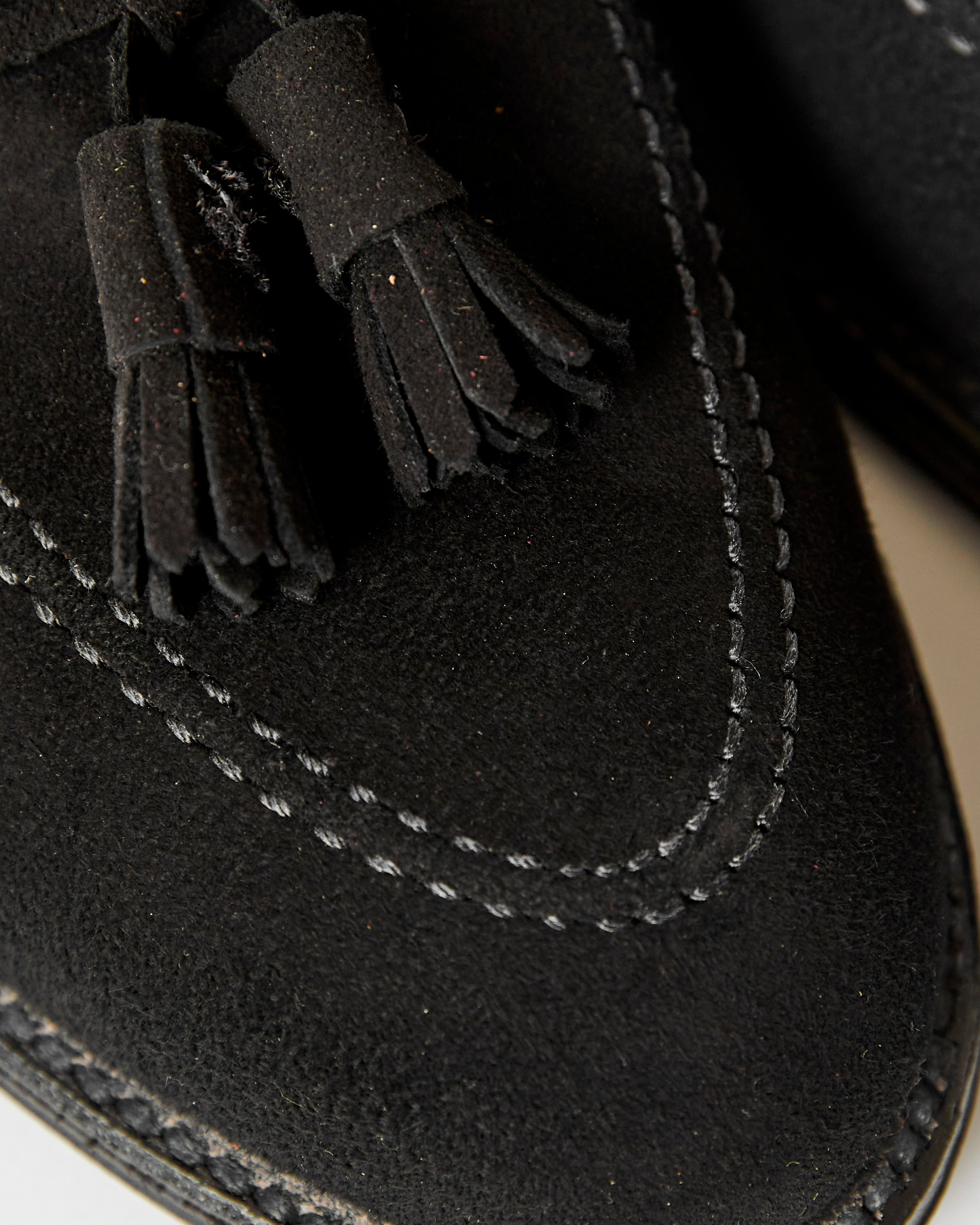 "Founder" Tassel Loafer in Black Suede, Aberdeen Last