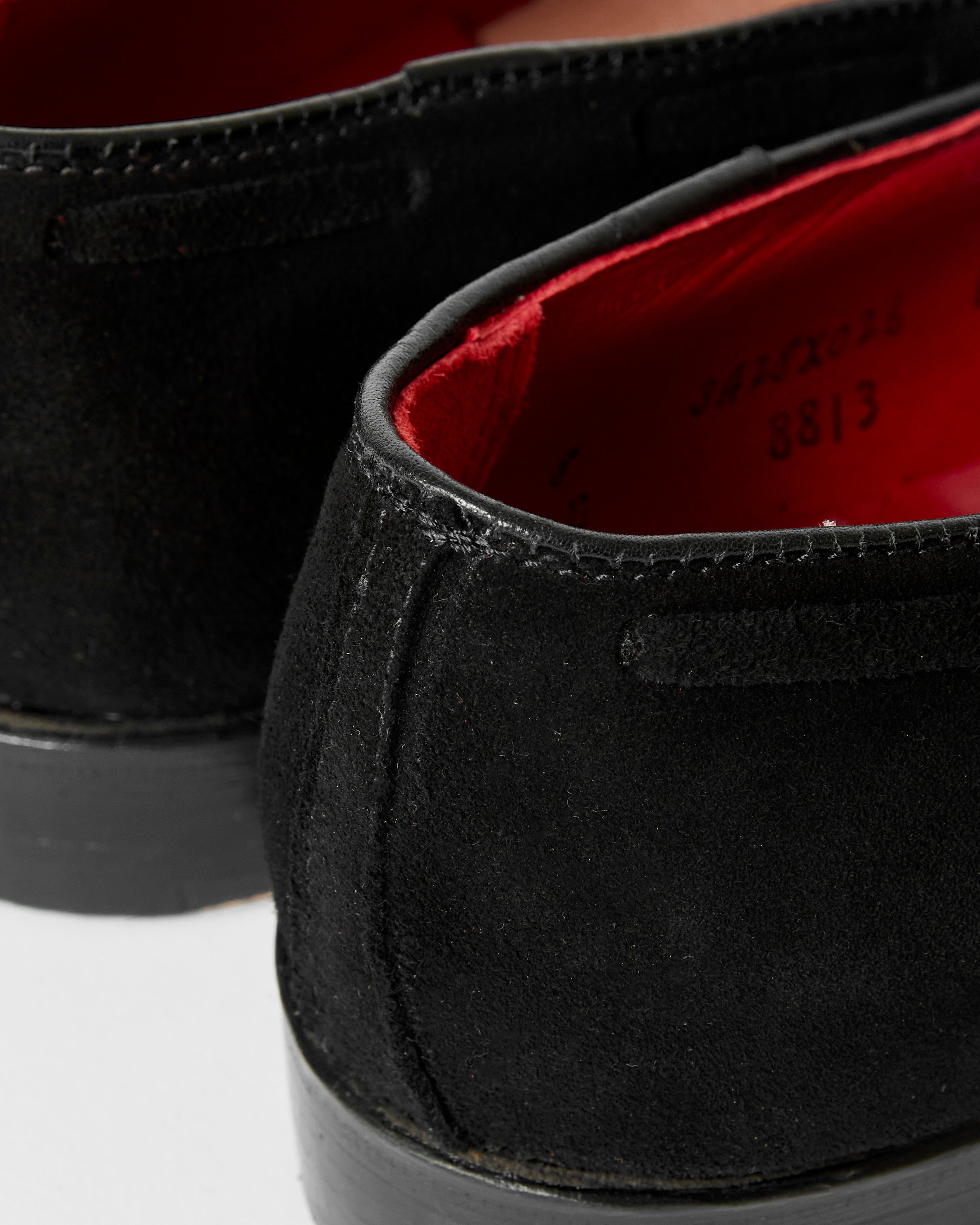 "Founder" Tassel Loafer in Black Suede, Aberdeen Last