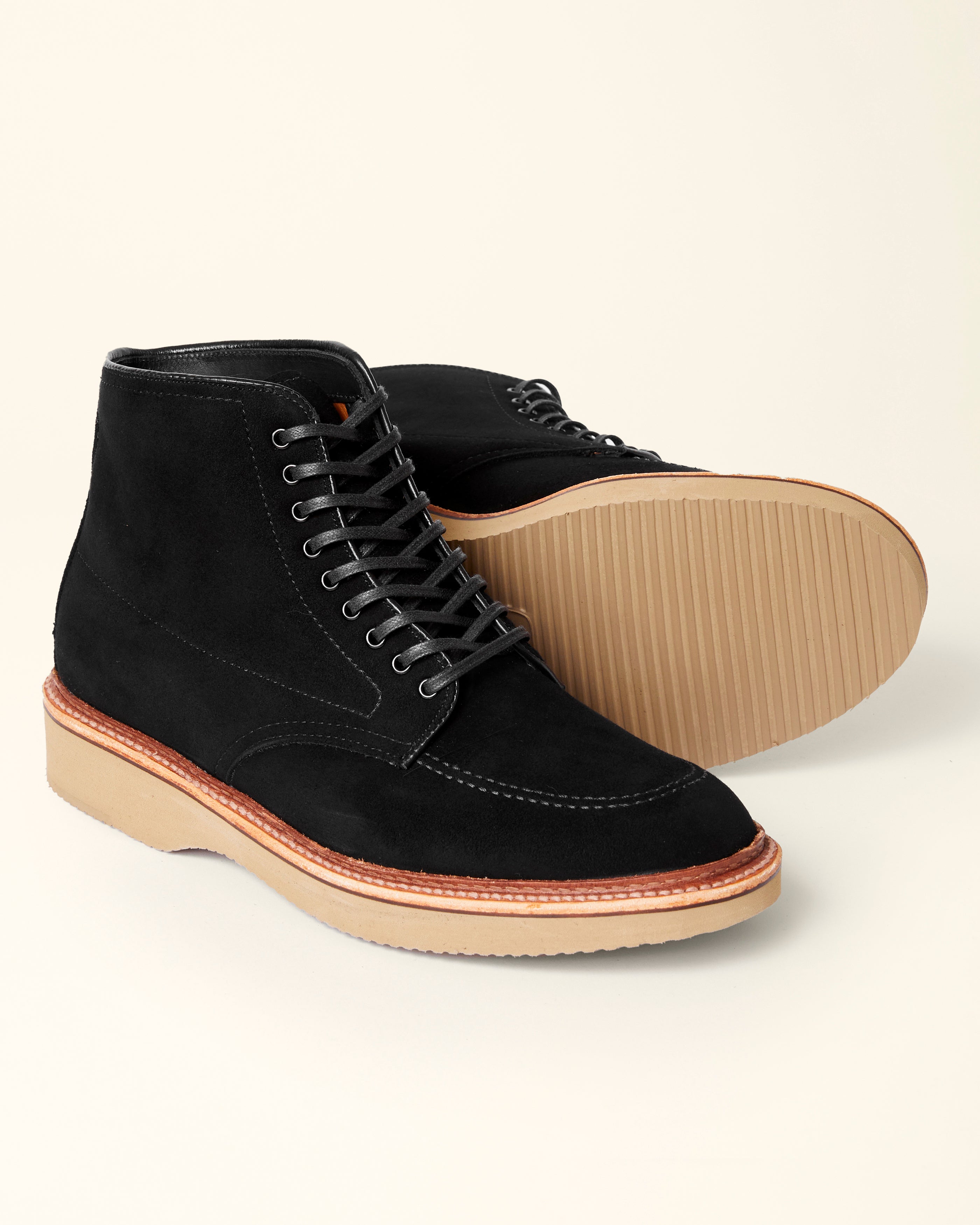 "Maples" Indy Boot in Black Suede, Trubalance Last