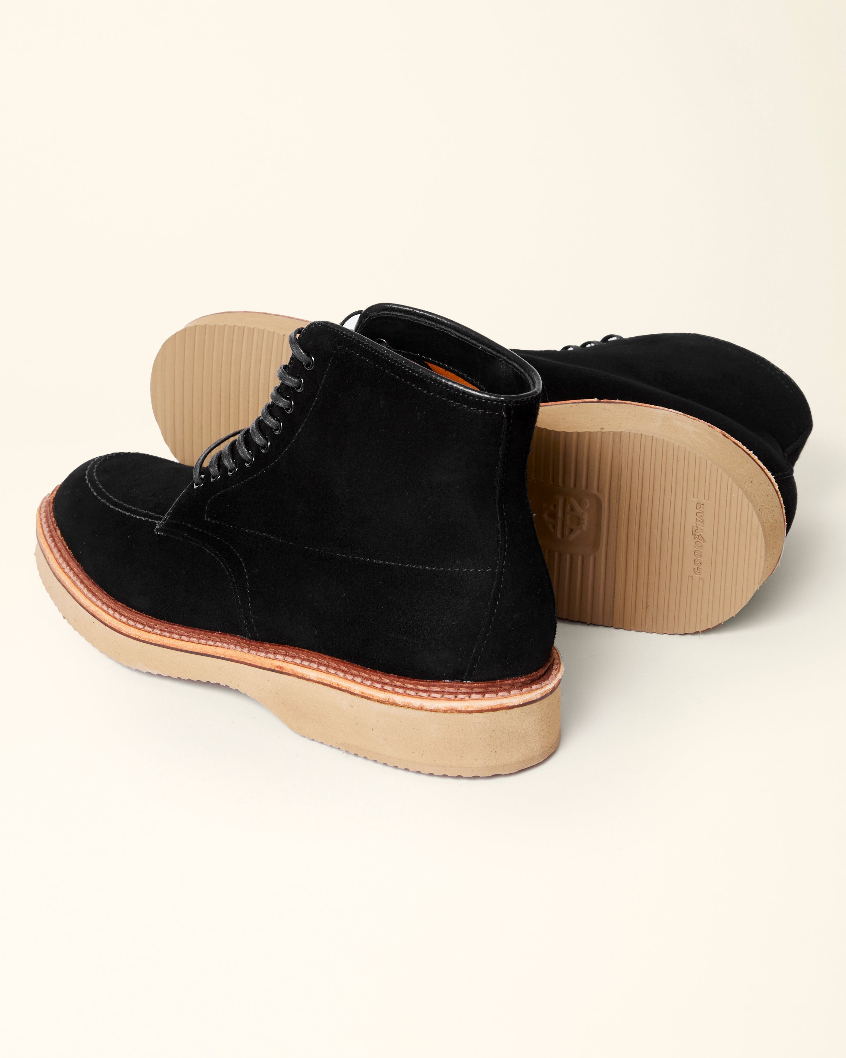 "Maples" Indy Boot in Black Suede, Trubalance Last