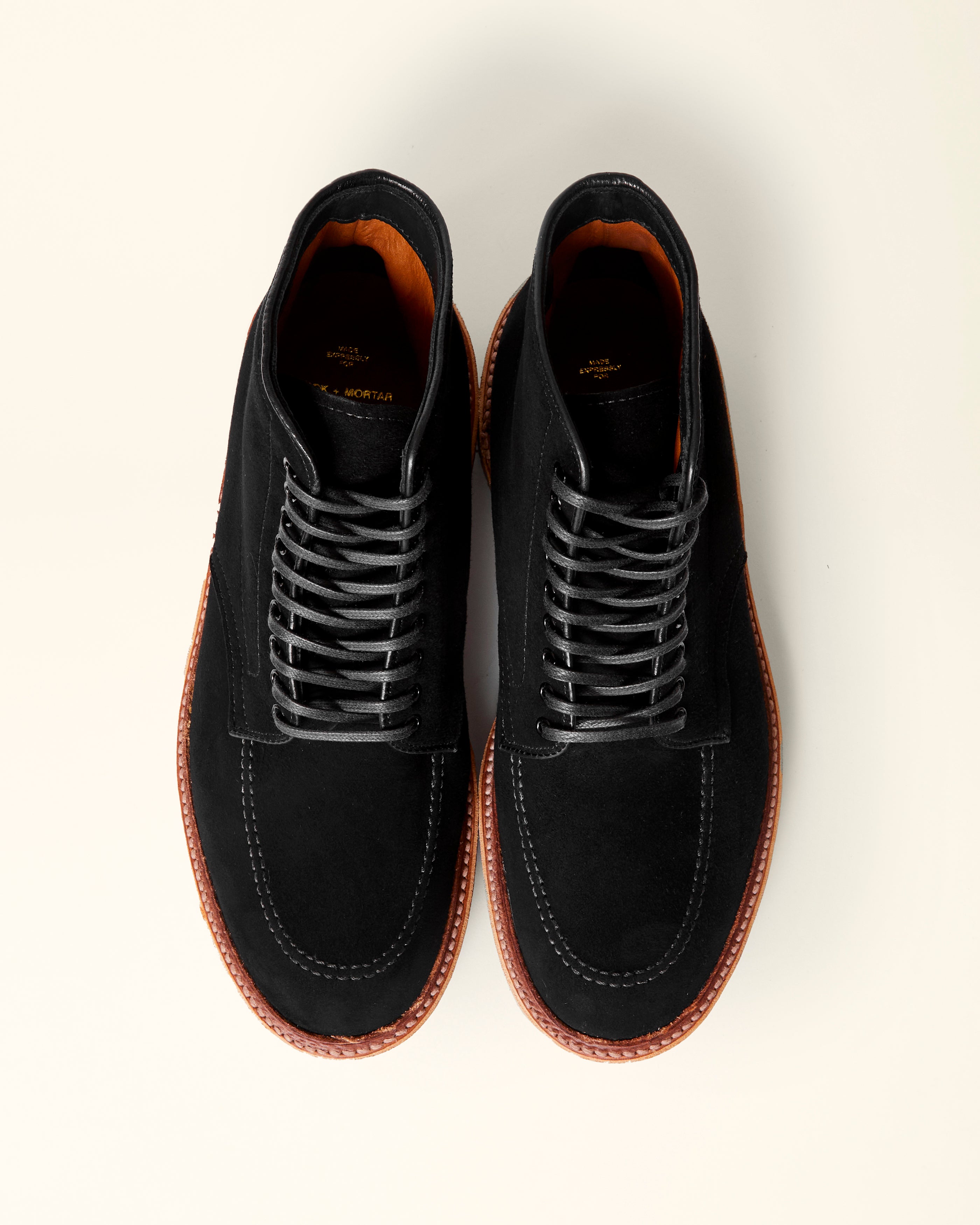 "Maples" Indy Boot in Black Suede, Trubalance Last