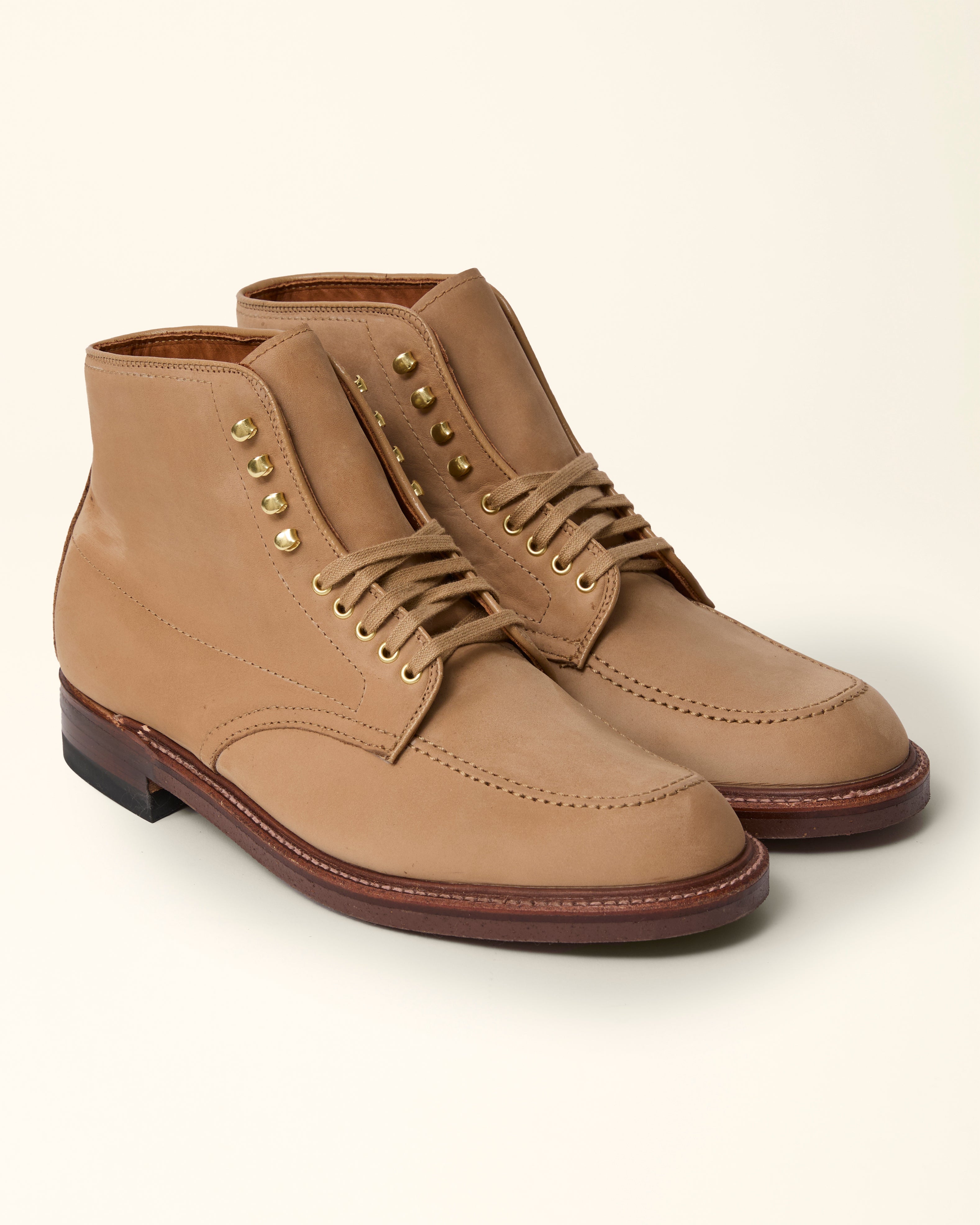 "Matthews" Indy Boot in Tan Nubuck, Trubalance Last