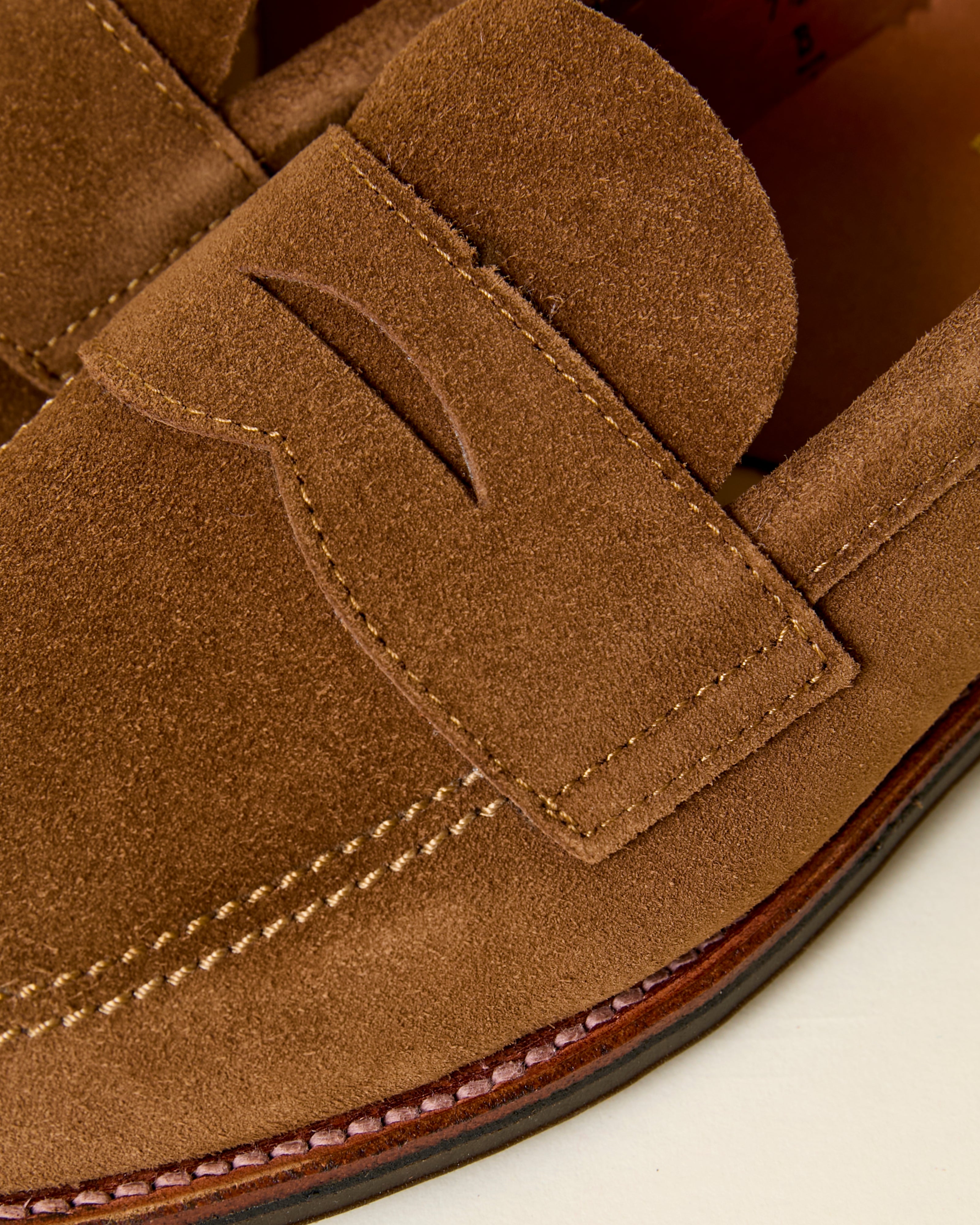 6221L Unlined Penny Loafer in Snuff Suede, Van Last