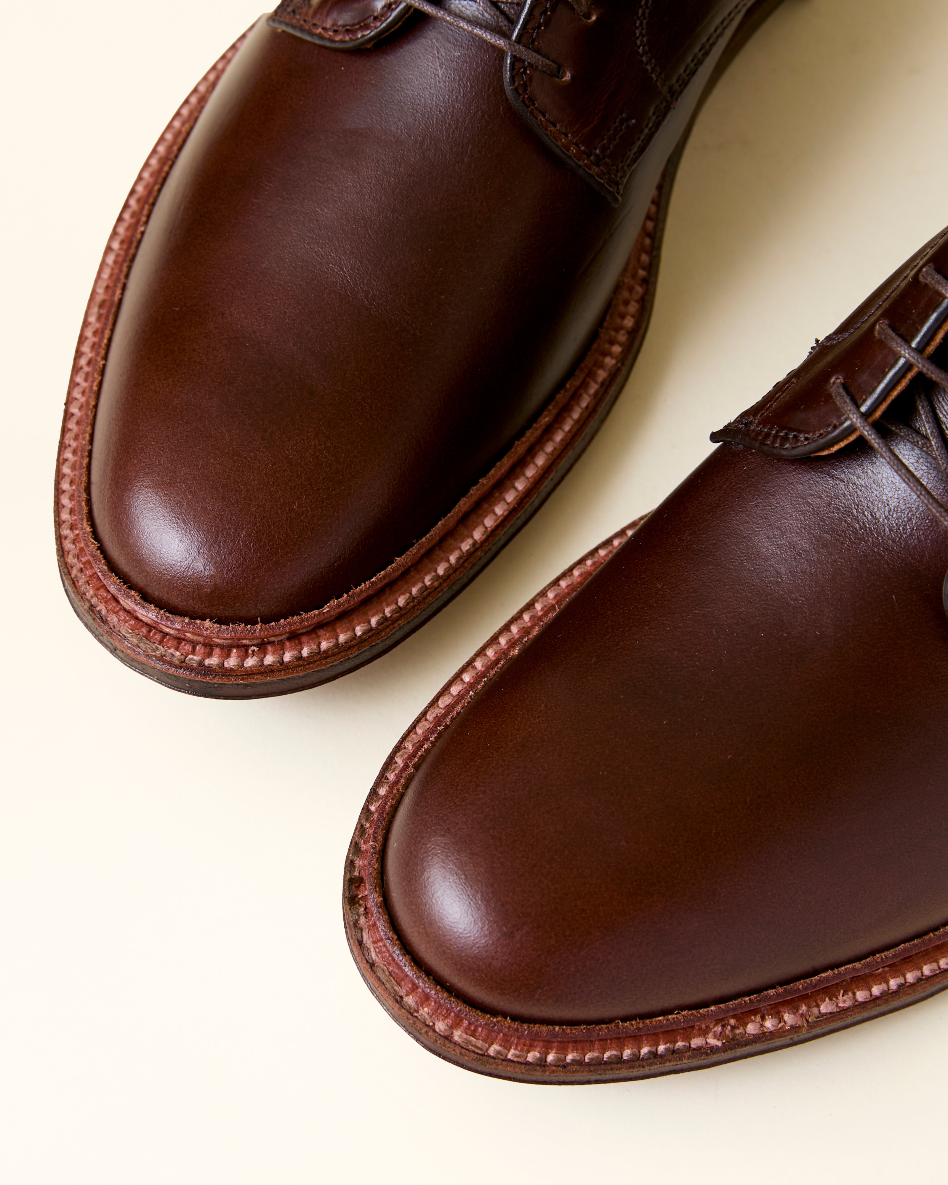 29364F Unlined Plain Toe Derby in Brown Chromexcel, Barrie Last
