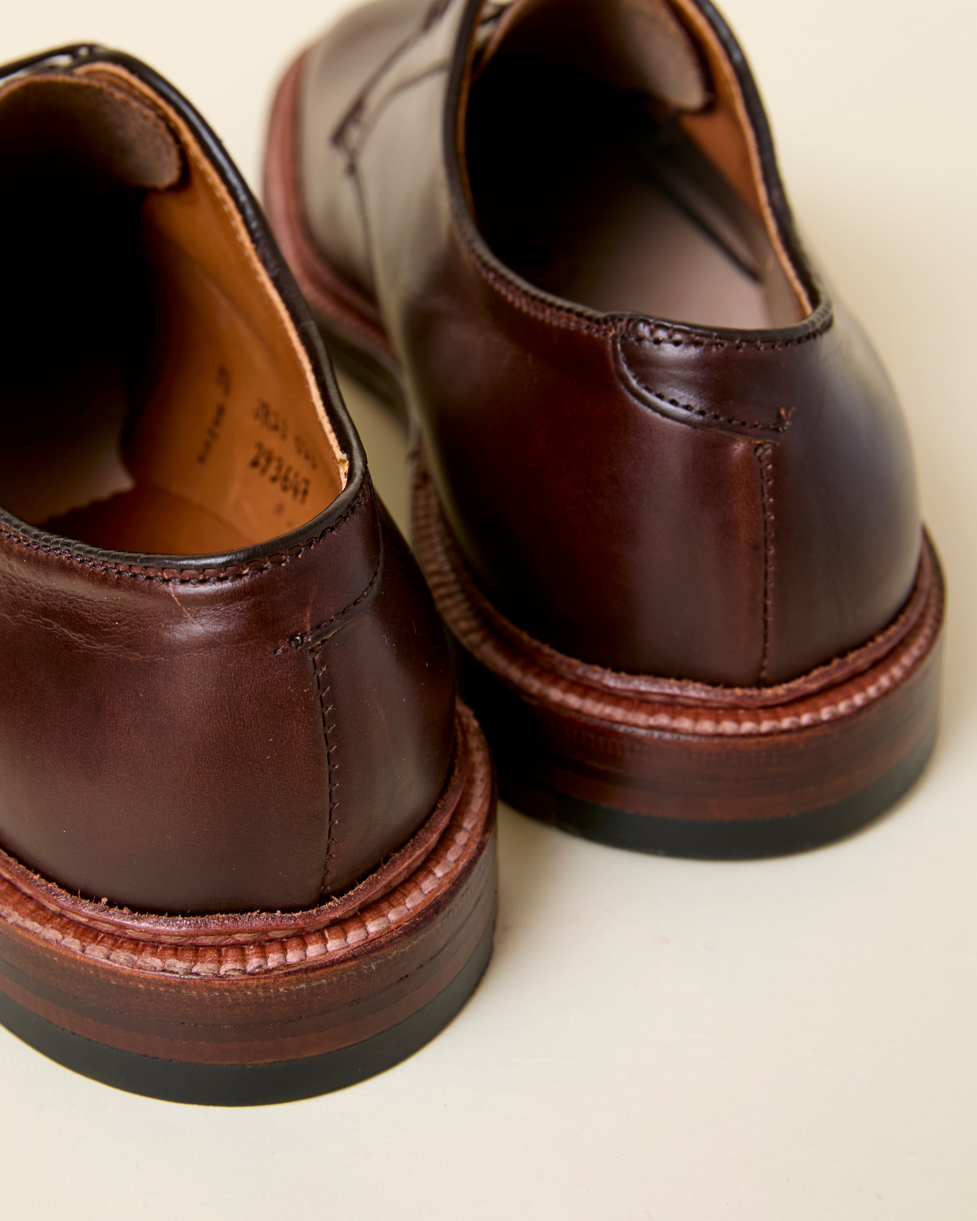 29364F Unlined Plain Toe Derby in Brown Chromexcel, Barrie Last