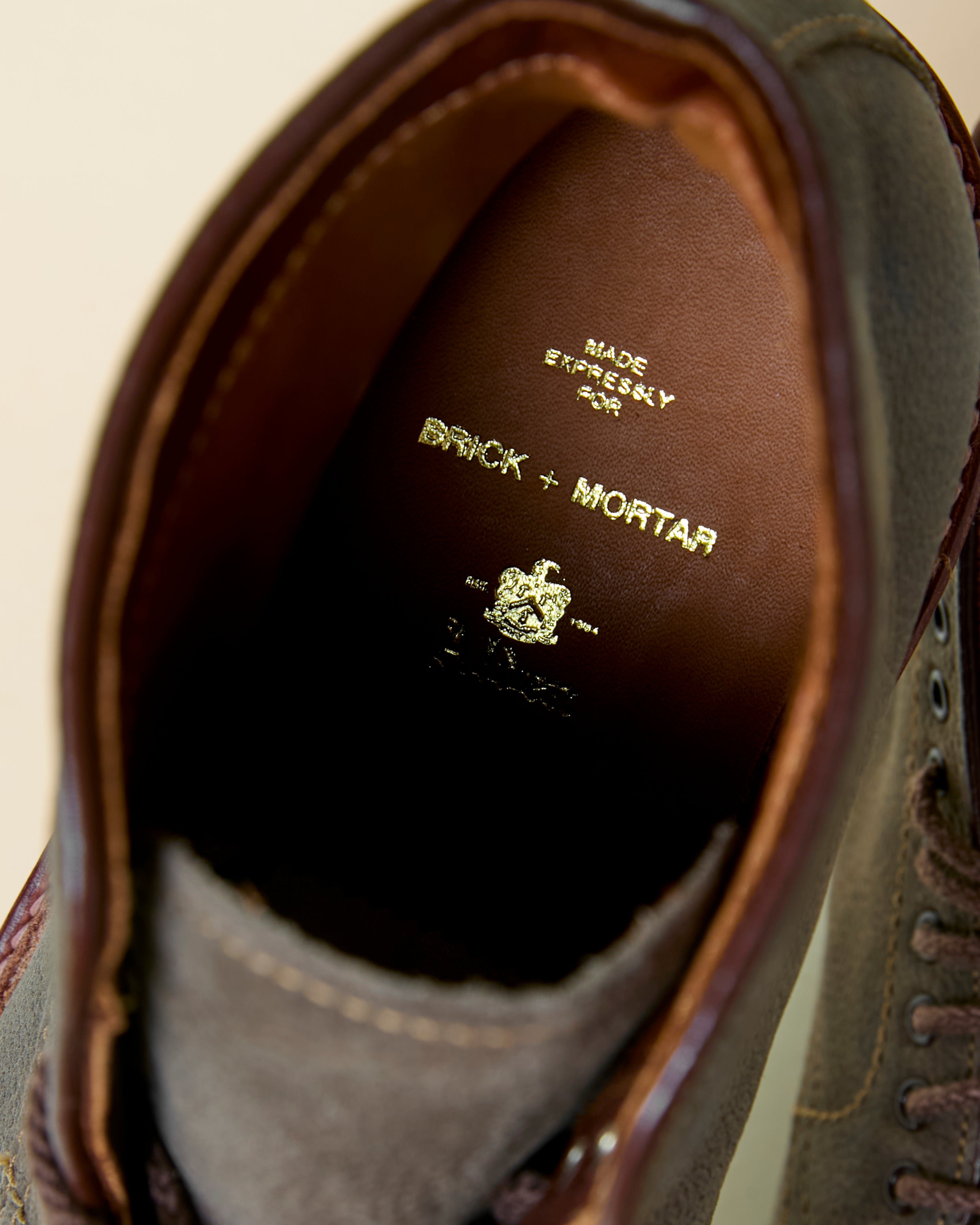 "Casey" U-Tip Boot in Clay Nubuck Grain, Barrie Last