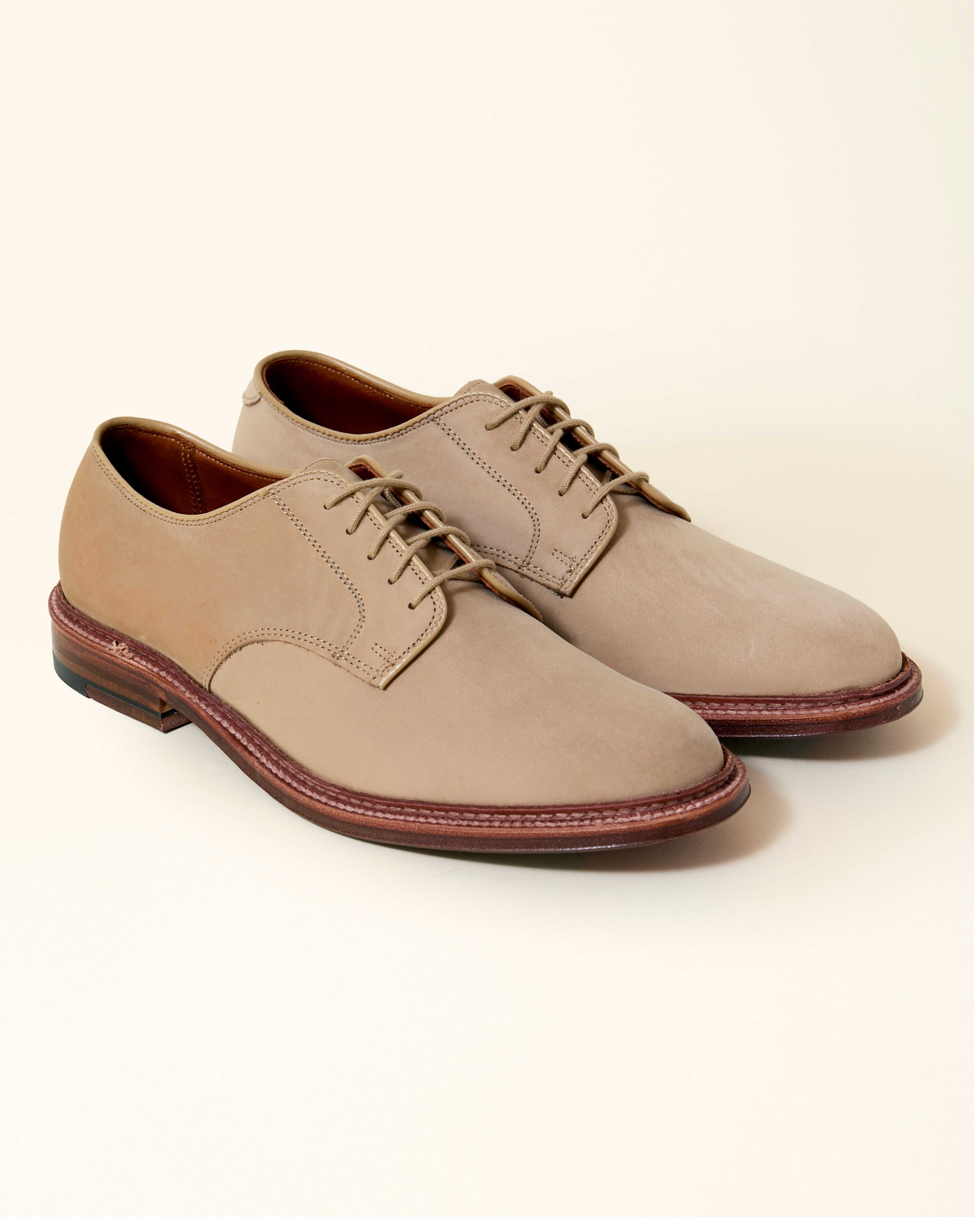 "Powell" Plain Toe Derby in Tan Nubuck, Barrie Last