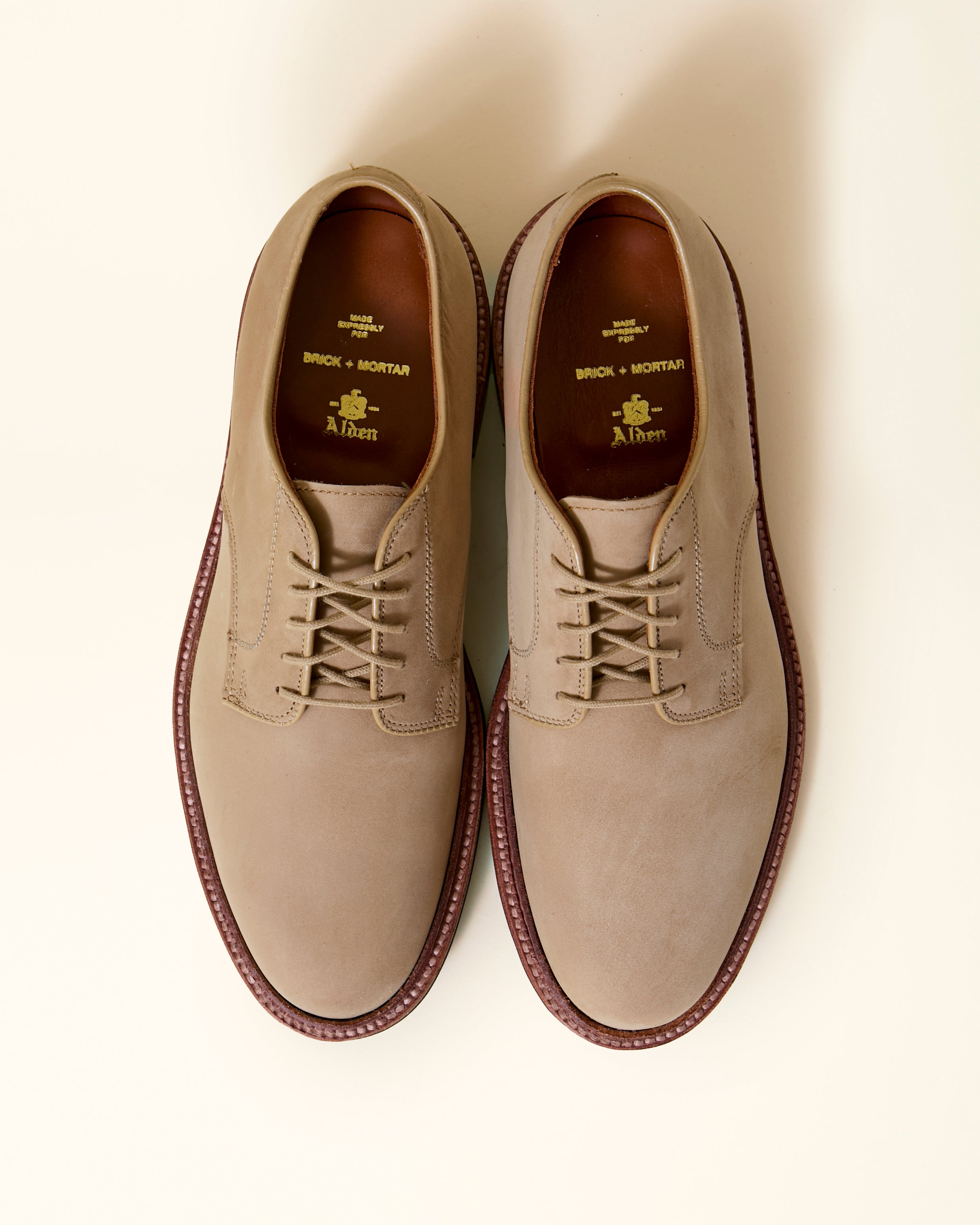 "Powell" Plain Toe Derby in Tan Nubuck, Barrie Last