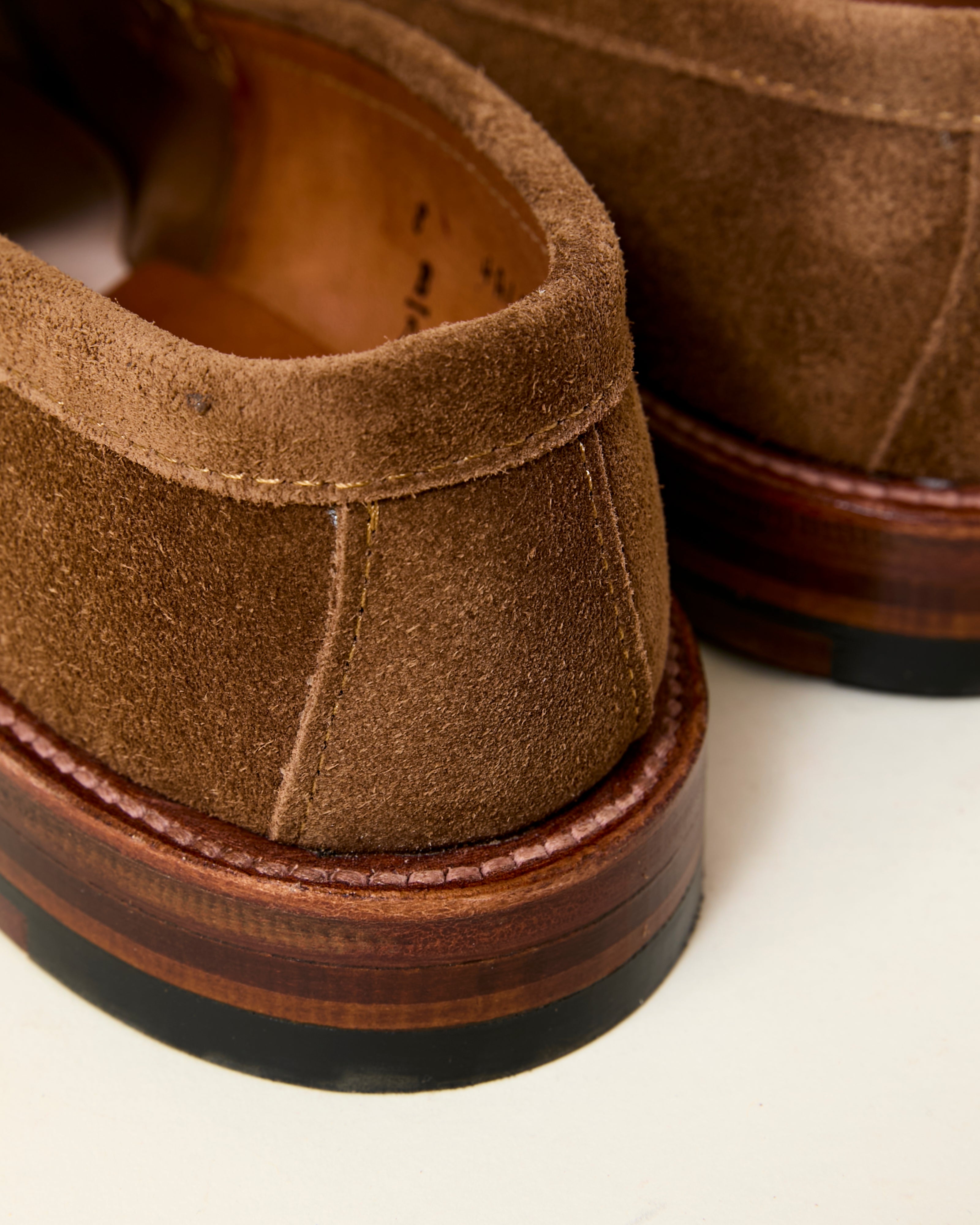 5735F Unlined Penny Loafer in Snuff Suede, Van Last