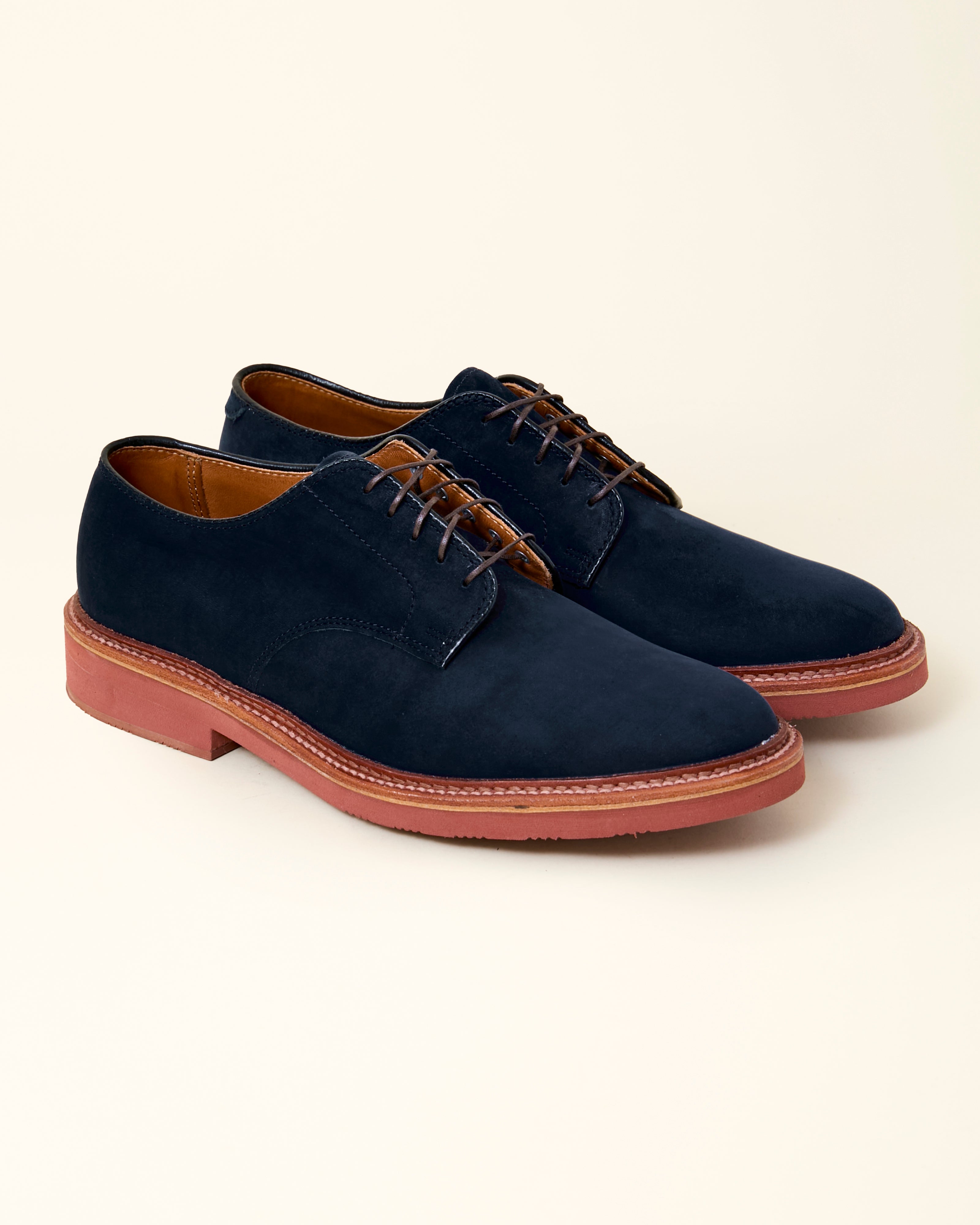 "Collins" Plain Toe Derby in Navy Nubuck, Barrie Last