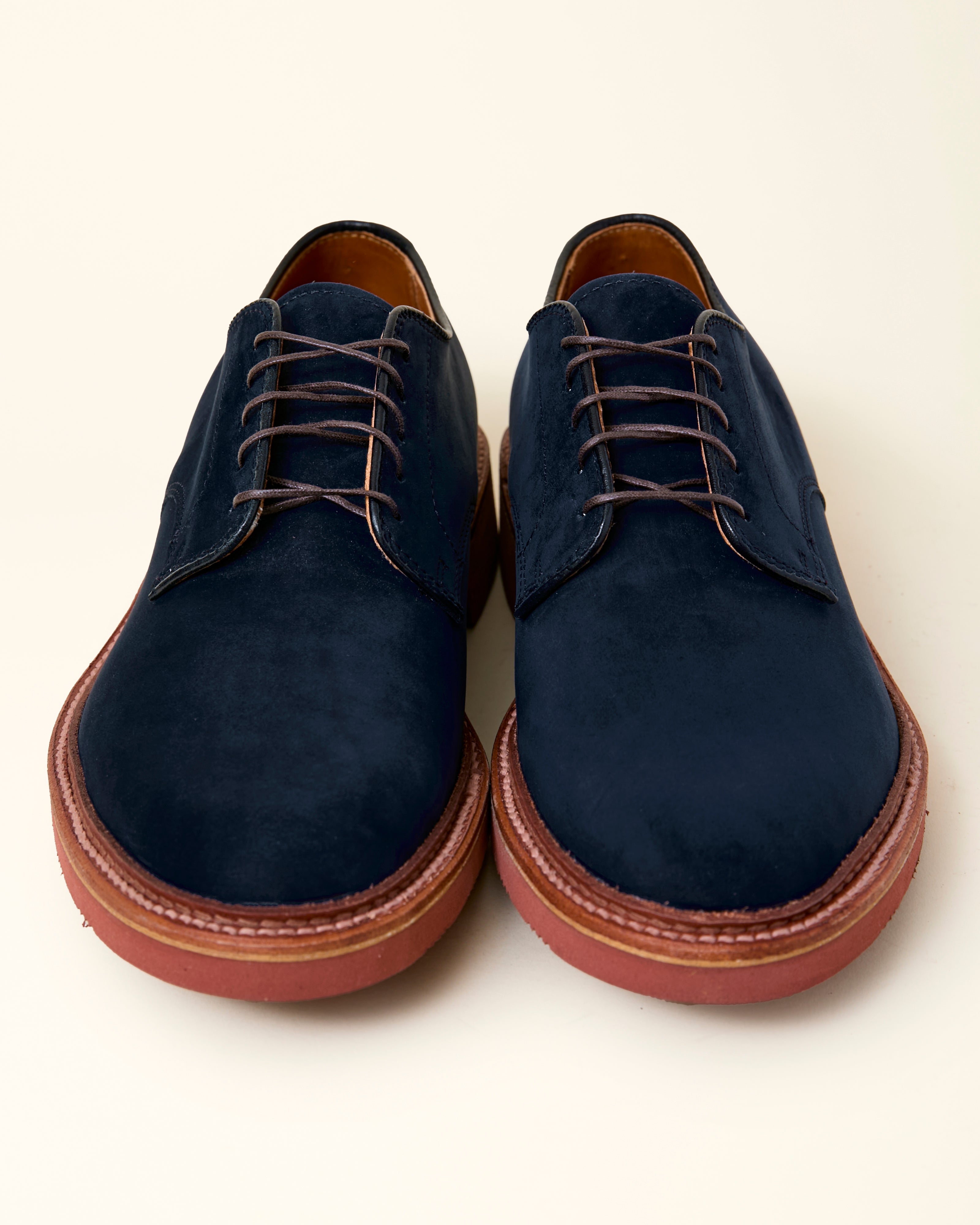 "Collins" Plain Toe Derby in Navy Nubuck, Barrie Last