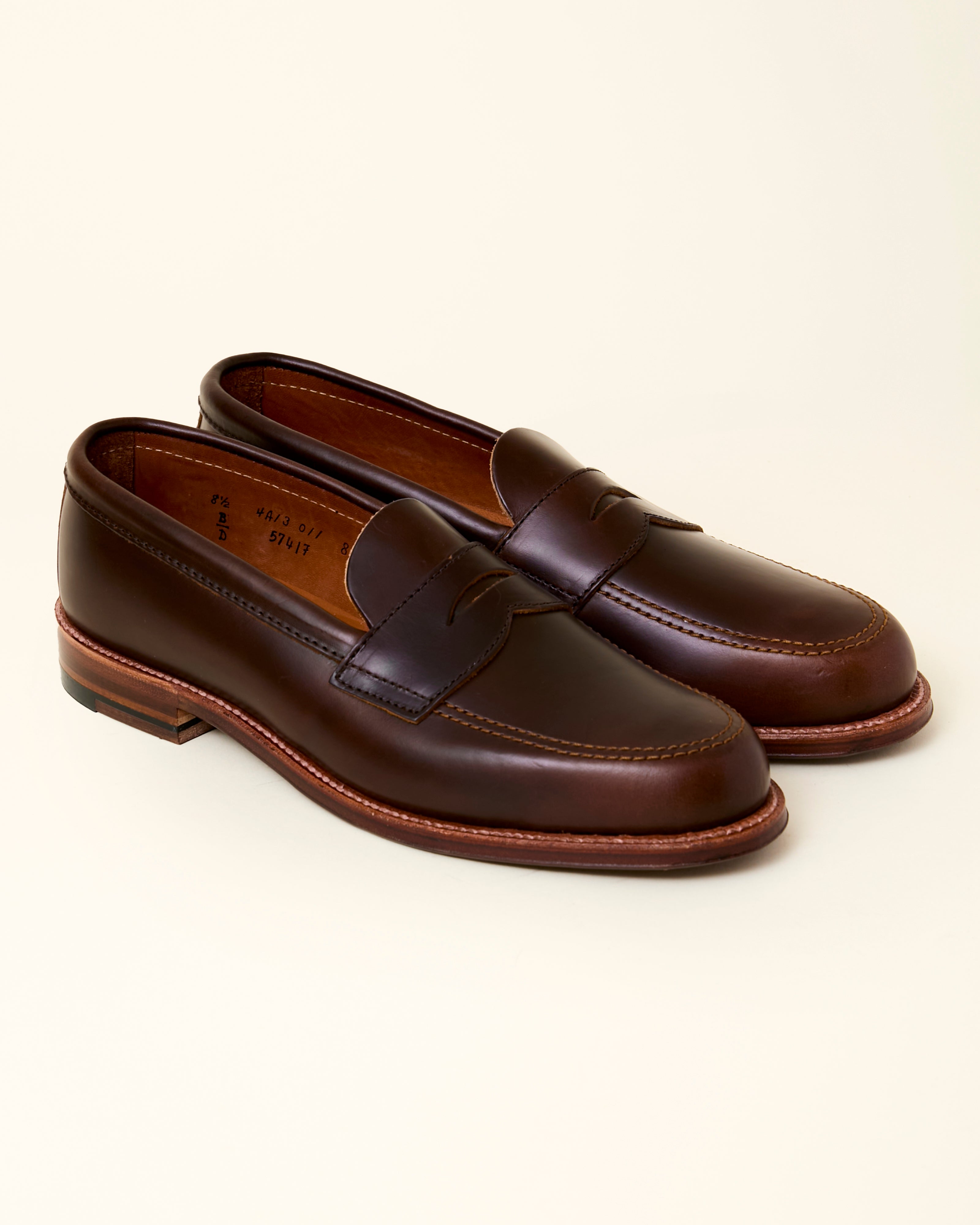 5741F Unlined Penny Loafer in Brown Chromexcel, Van Last