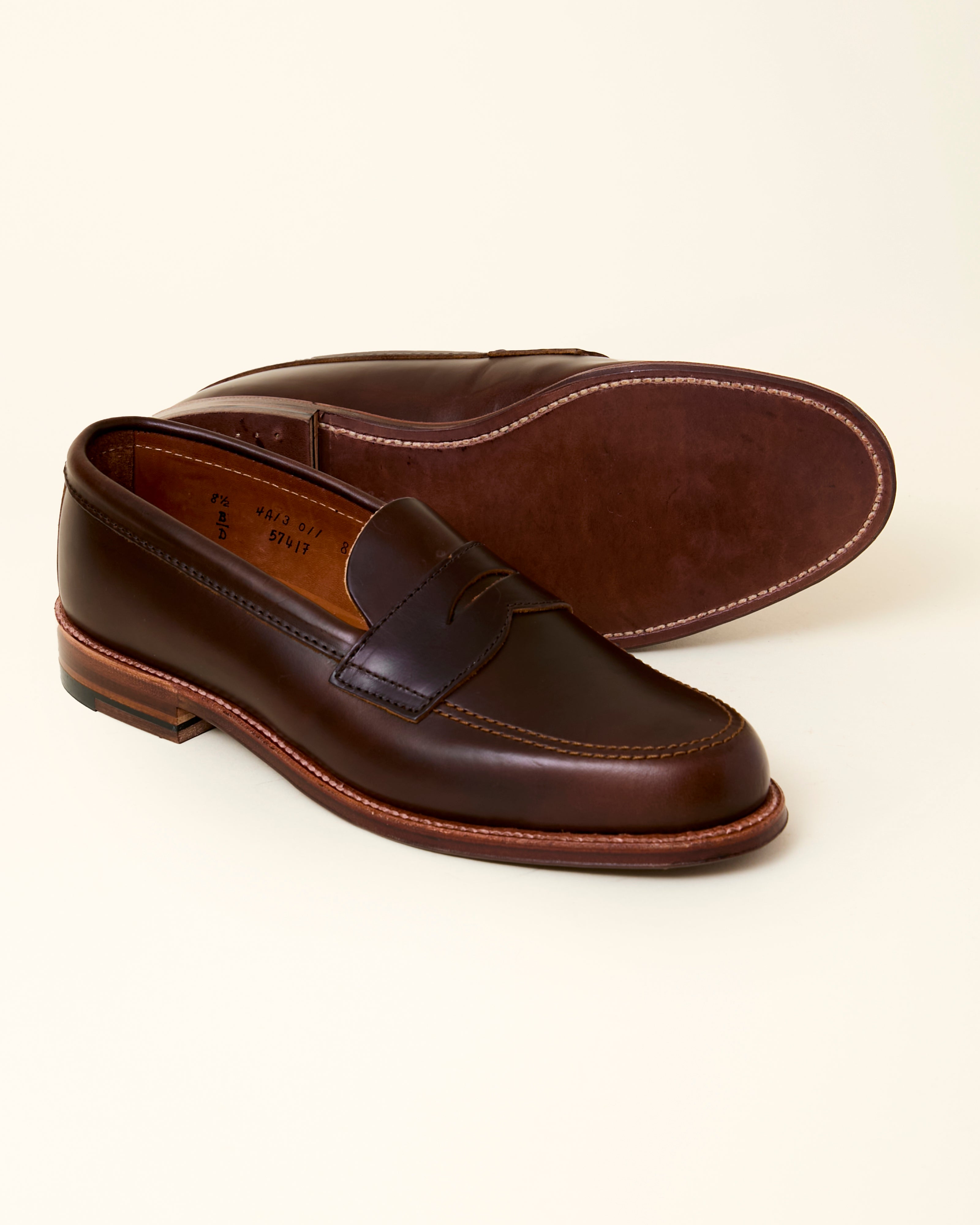 5741F Unlined Penny Loafer in Brown Chromexcel, Van Last