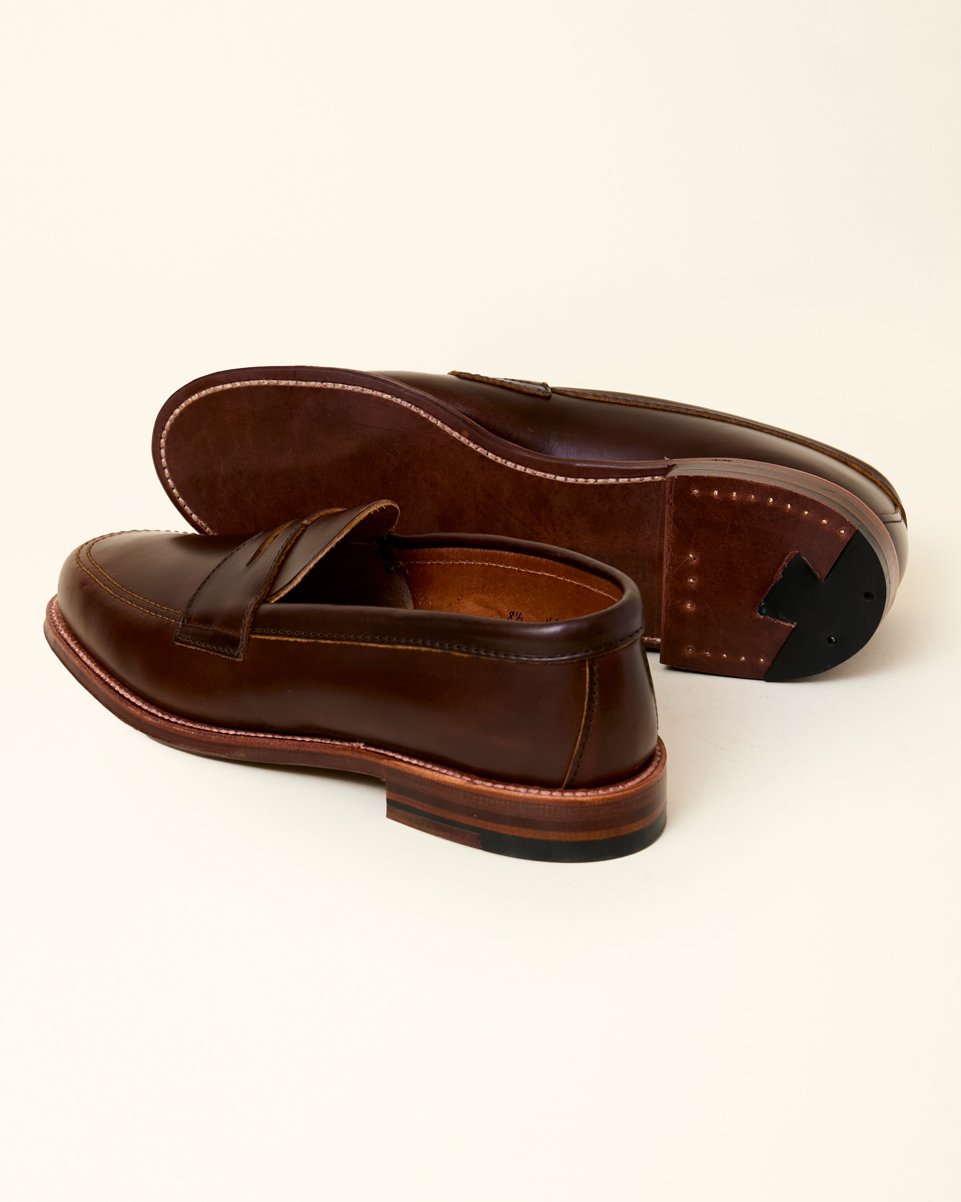 5741F Unlined Penny Loafer in Brown Chromexcel, Van Last