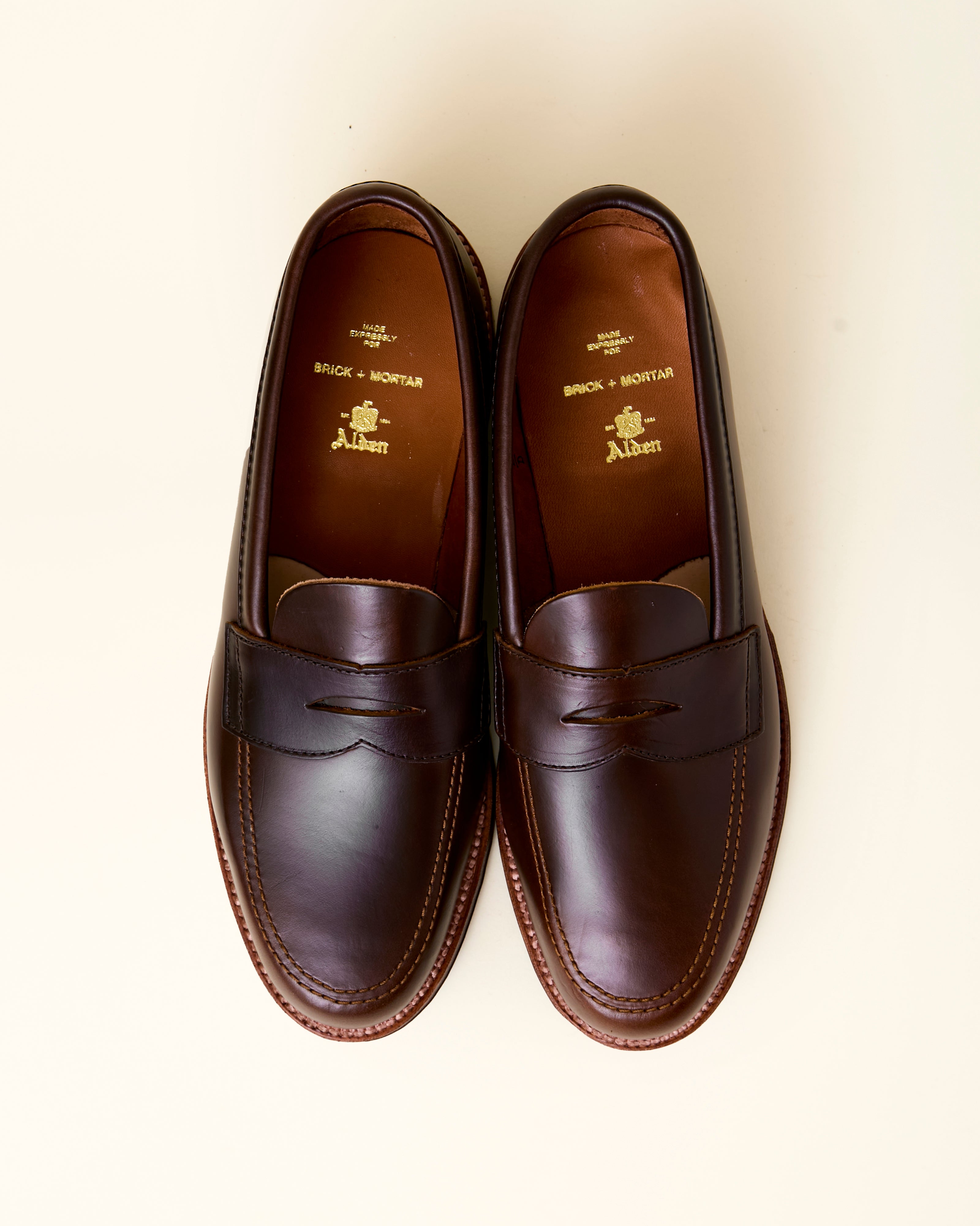 5741F Unlined Penny Loafer in Brown Chromexcel, Van Last