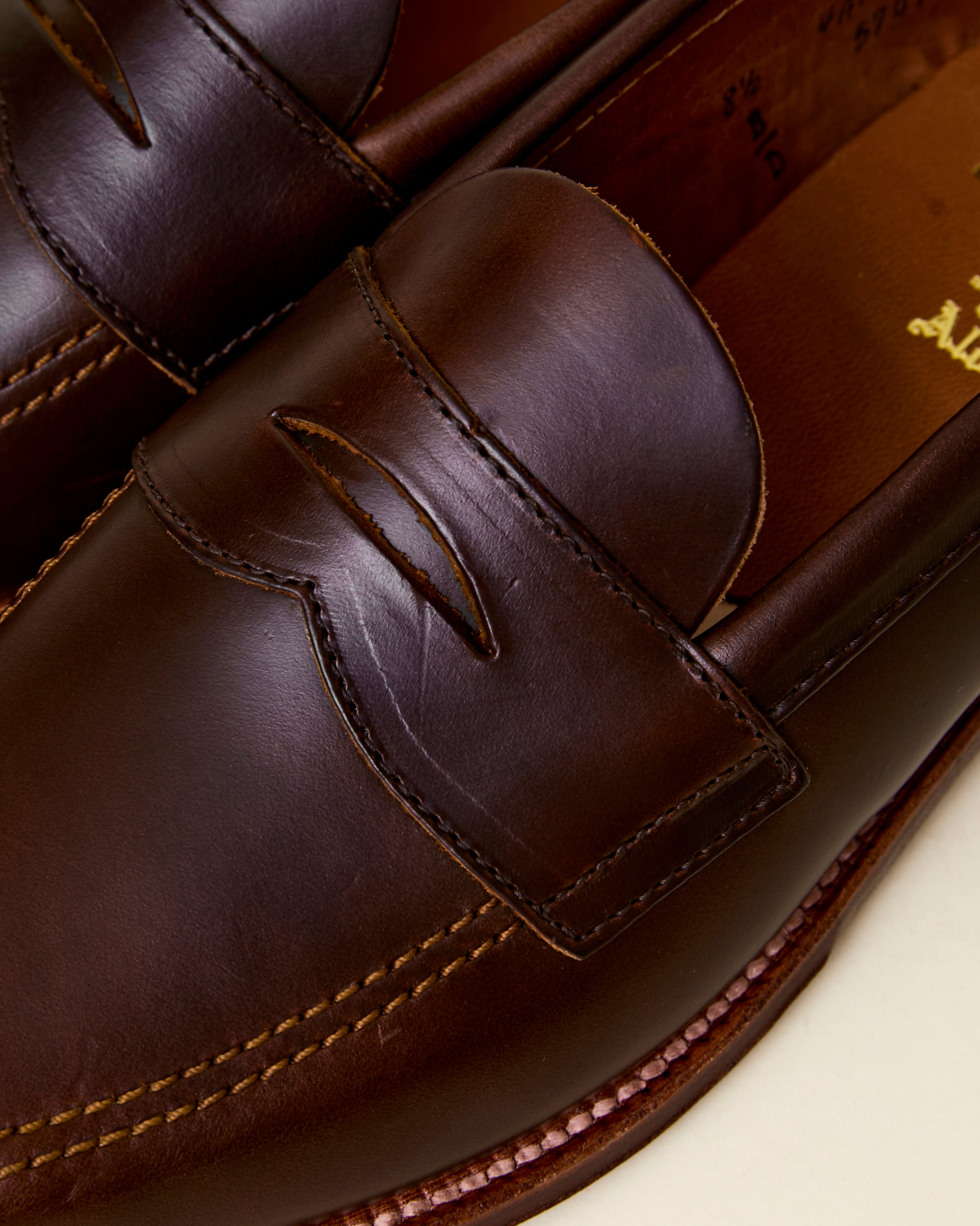 5741F Unlined Penny Loafer in Brown Chromexcel, Van Last