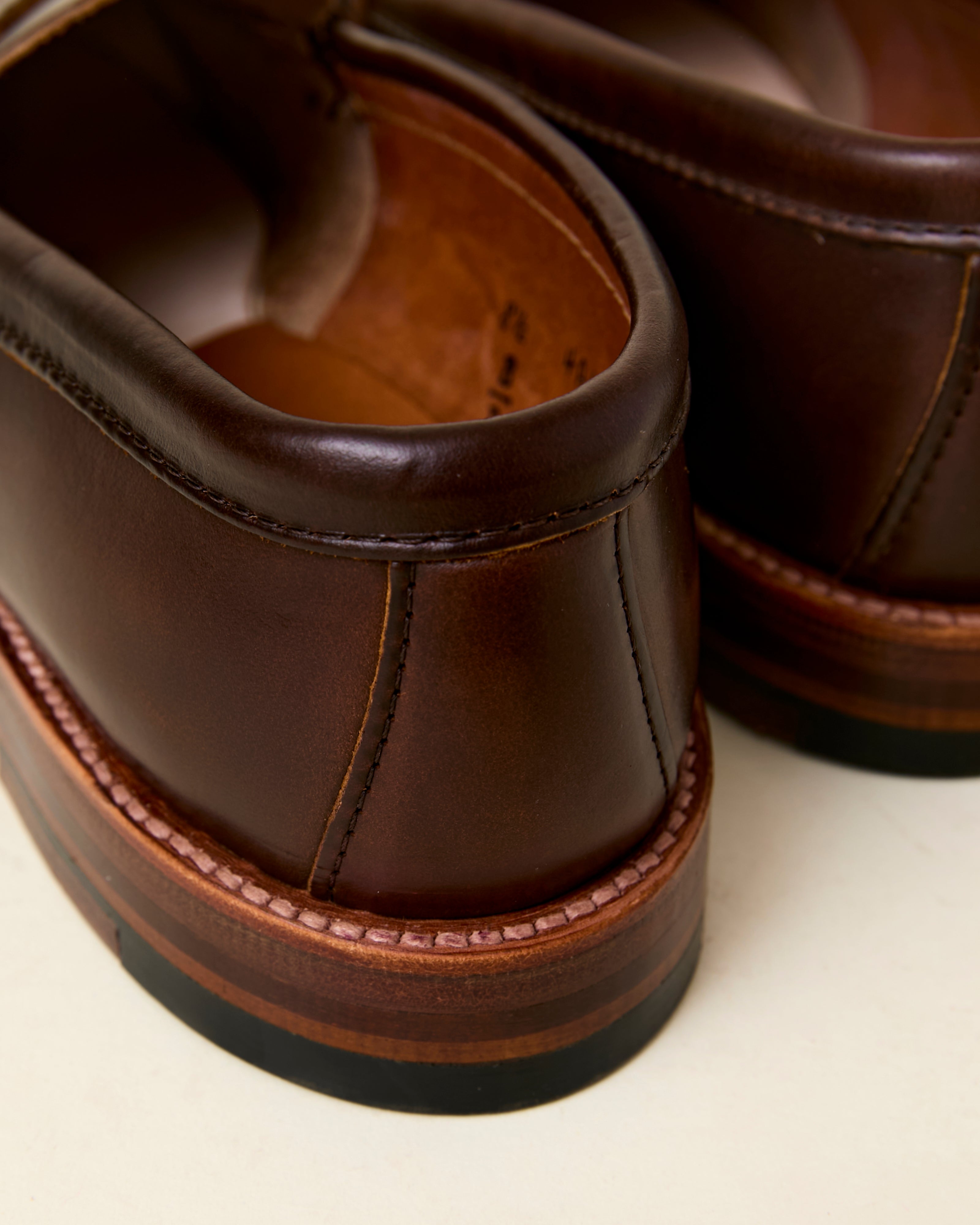 5741F Unlined Penny Loafer in Brown Chromexcel, Van Last