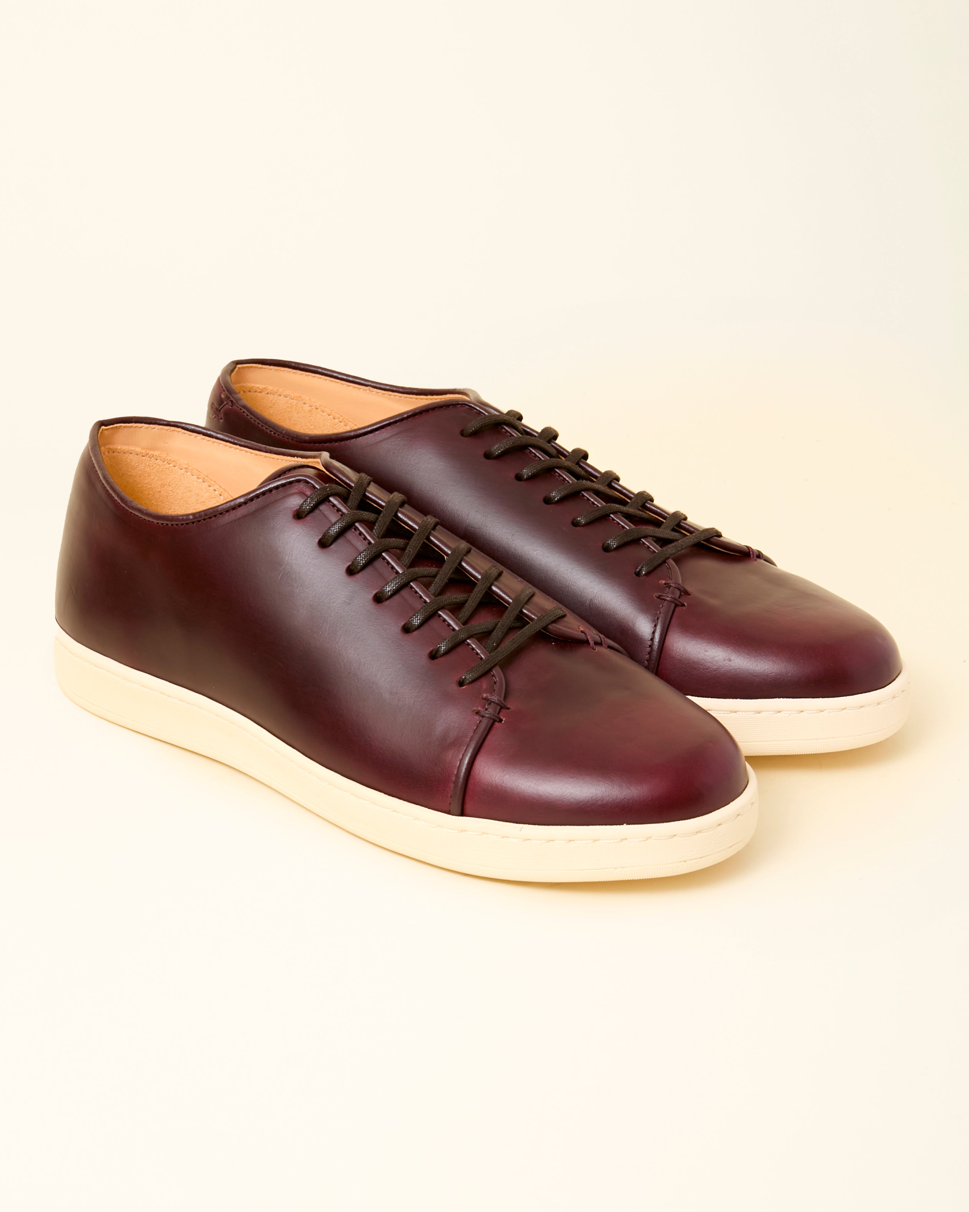 Harlestone Derby Sneaker - Color 8 Burgundy Chromexcel - Off White Sole