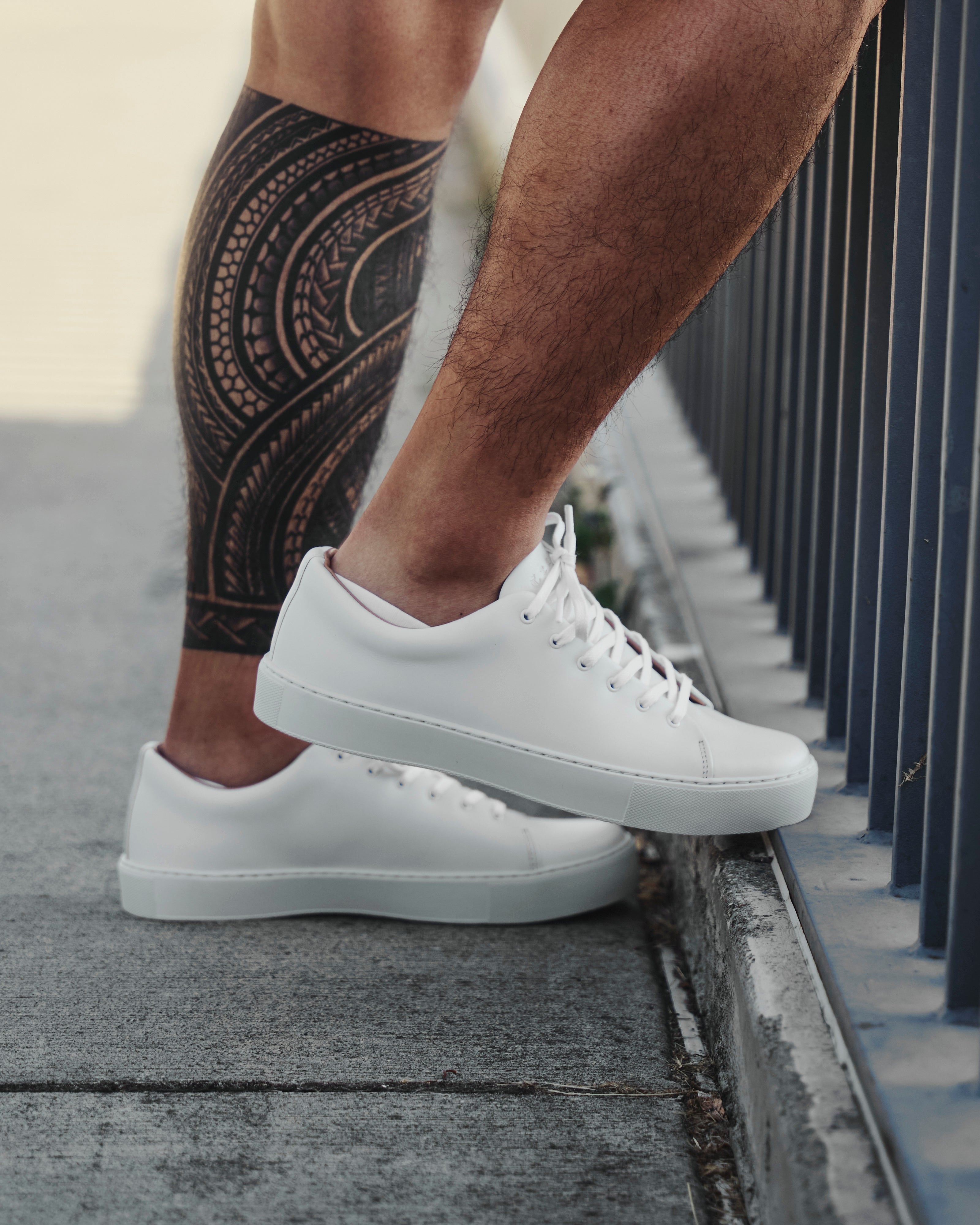 Overstone Derby Sneaker - All White Calf