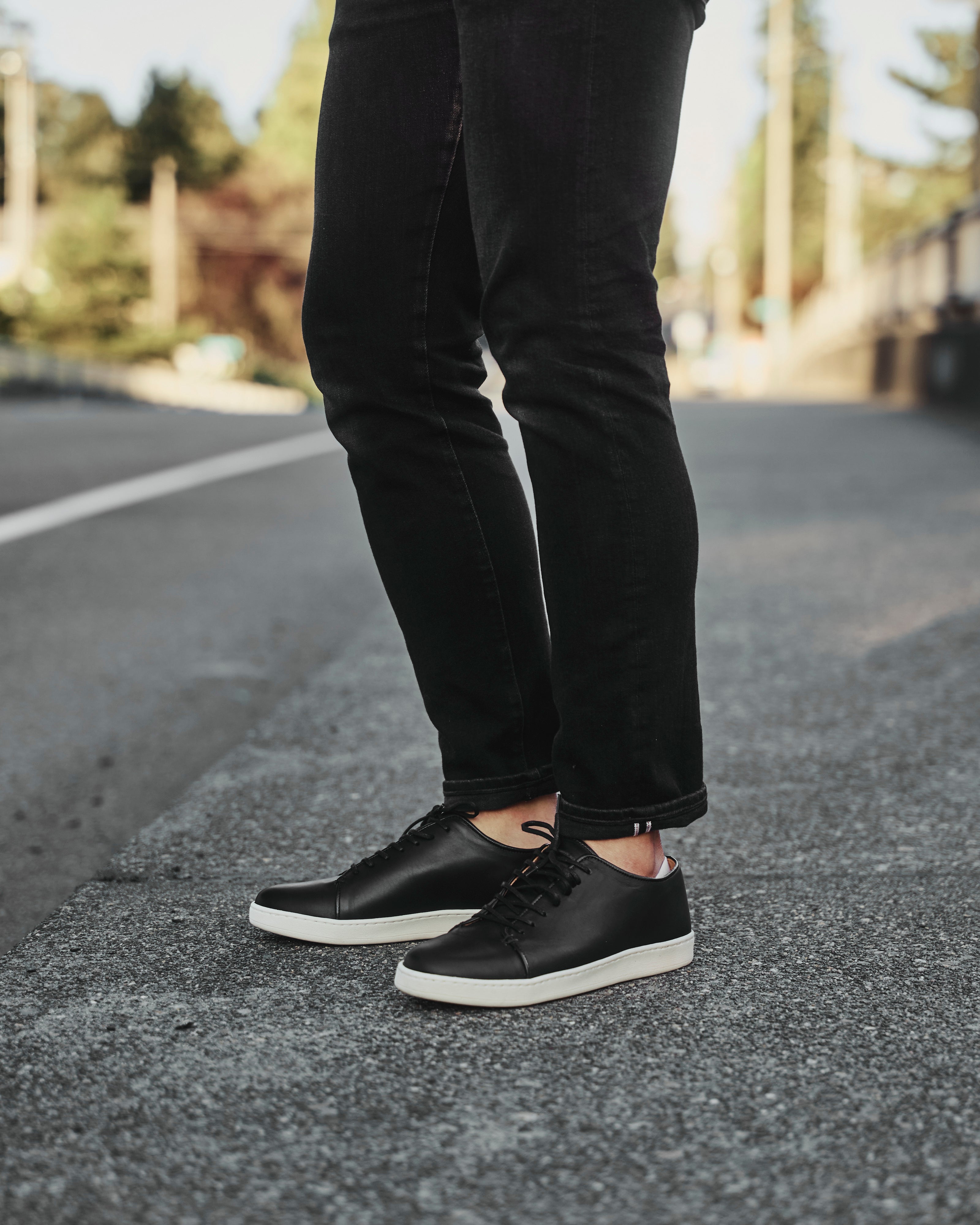 Harlestone Derby Sneaker - Black Veg Tan Calf