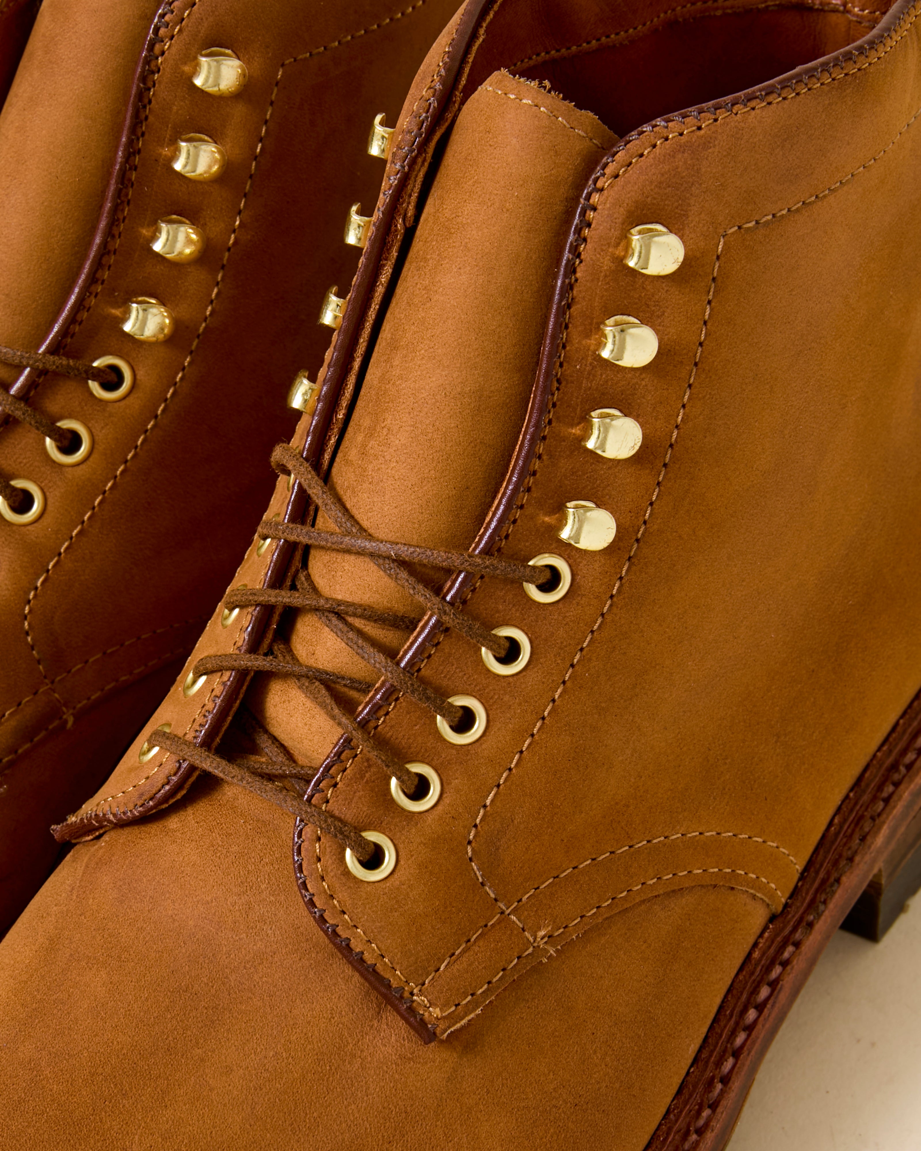 "Yakima" Plain Toe Boot in Tan Smooth Chamois, Trubalance Last