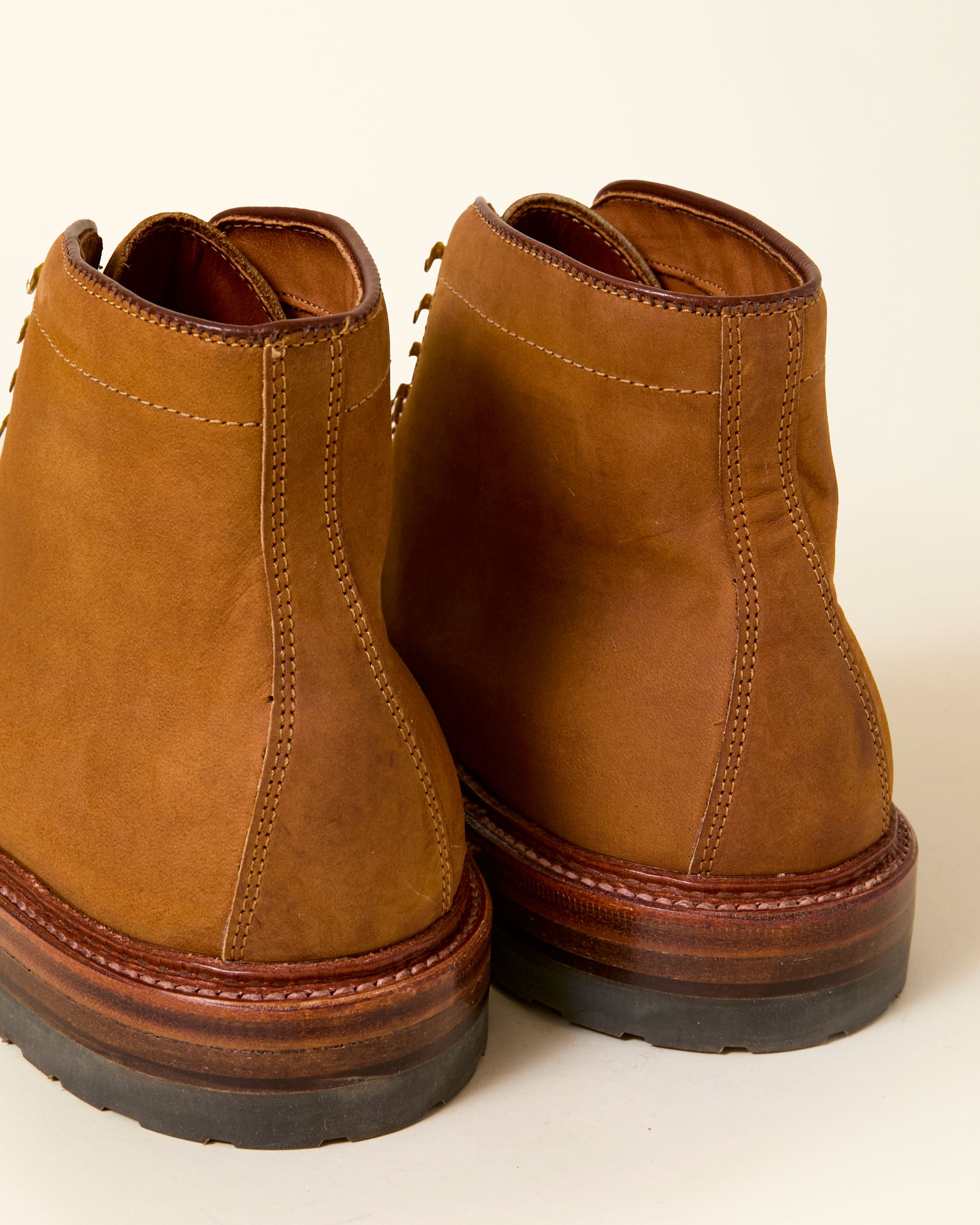 "Yakima" Plain Toe Boot in Tan Smooth Chamois, Trubalance Last
