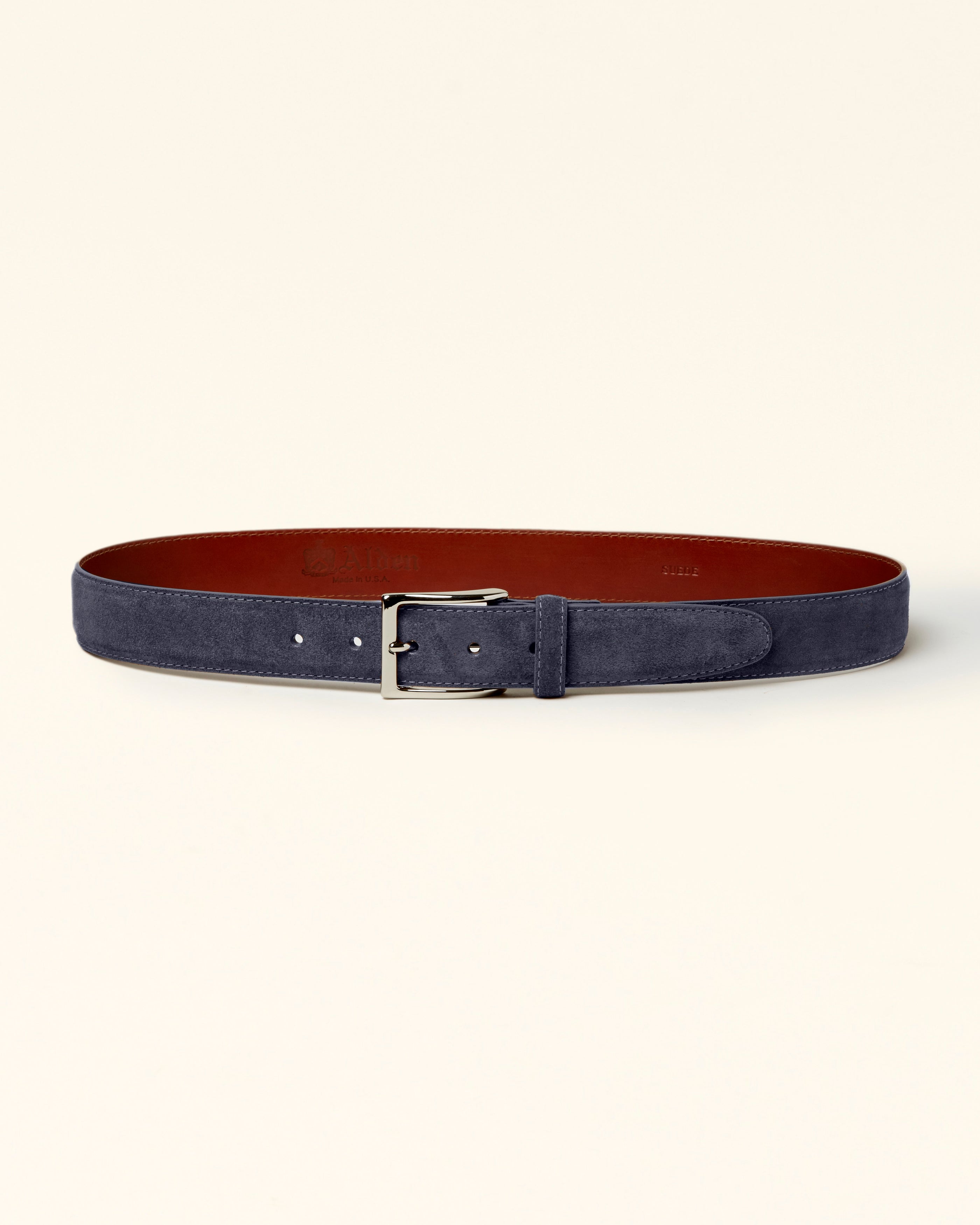 MB 5216 Navy Suede Belt 35mm