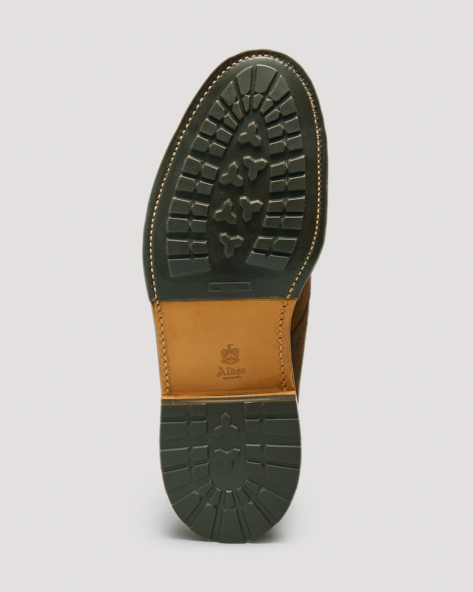 "B&T" Handsewn Norwegian Front Boot in Tobacco Reverse Chamois, Barrie Last