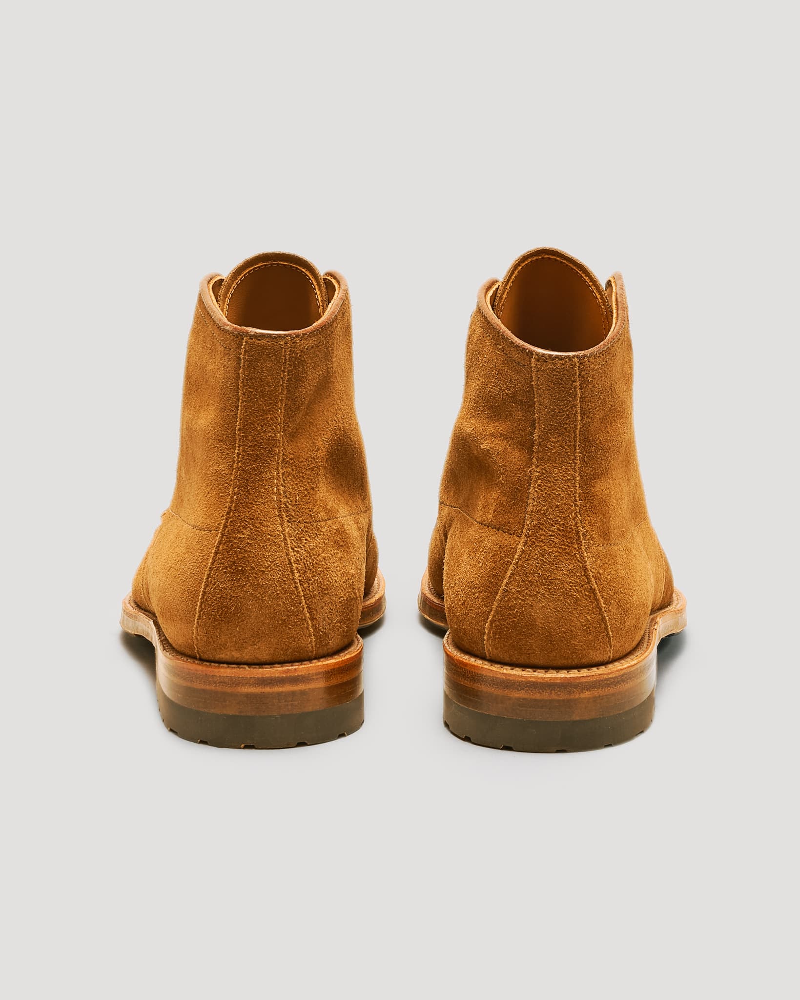"Denny" Handsewn Indy Boot in Snuff Suede, Plaza Last