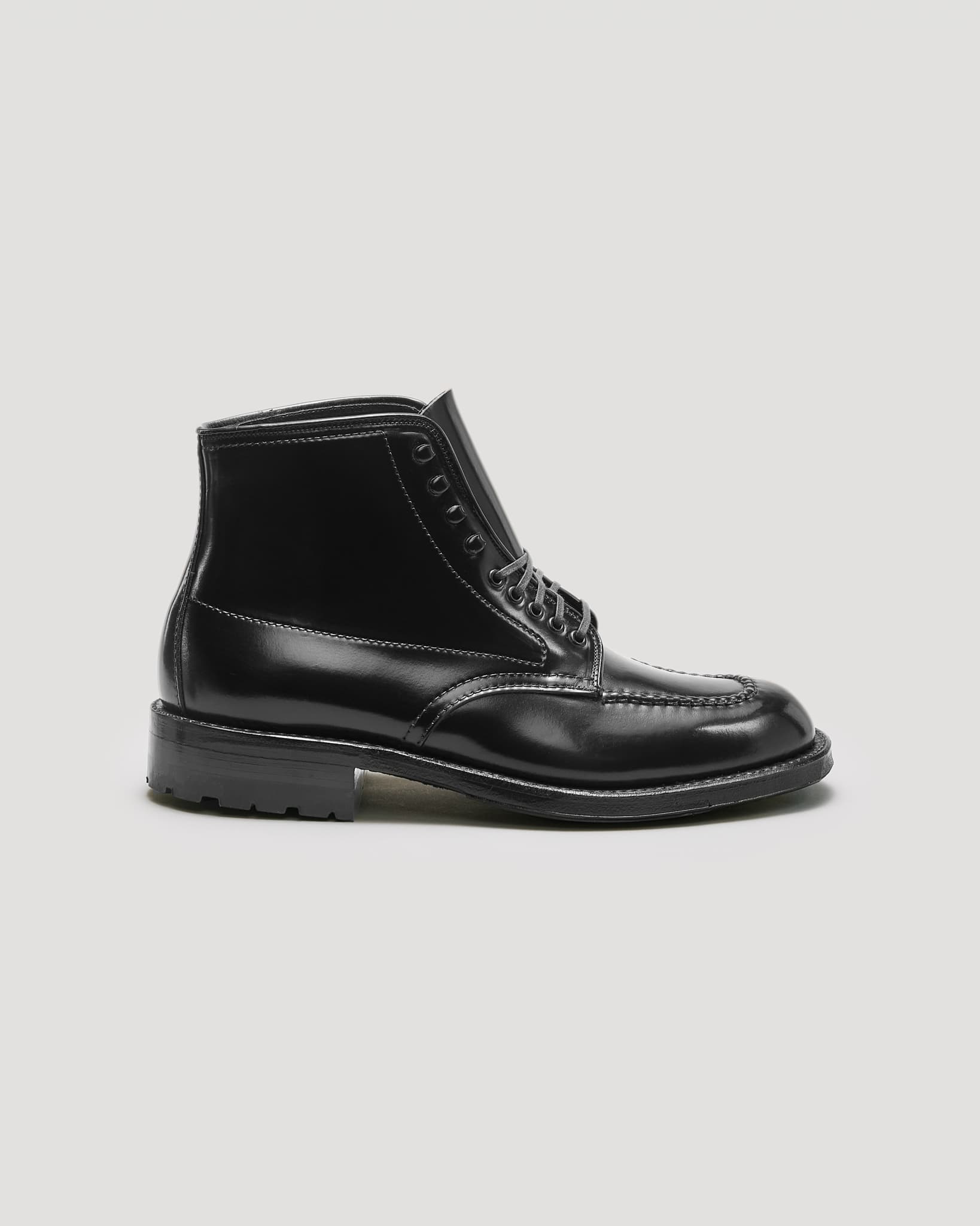 “Neptune” Handsewn Indy Boot in Black Shell Cordovan, Trubalance Last (Pre-Order)