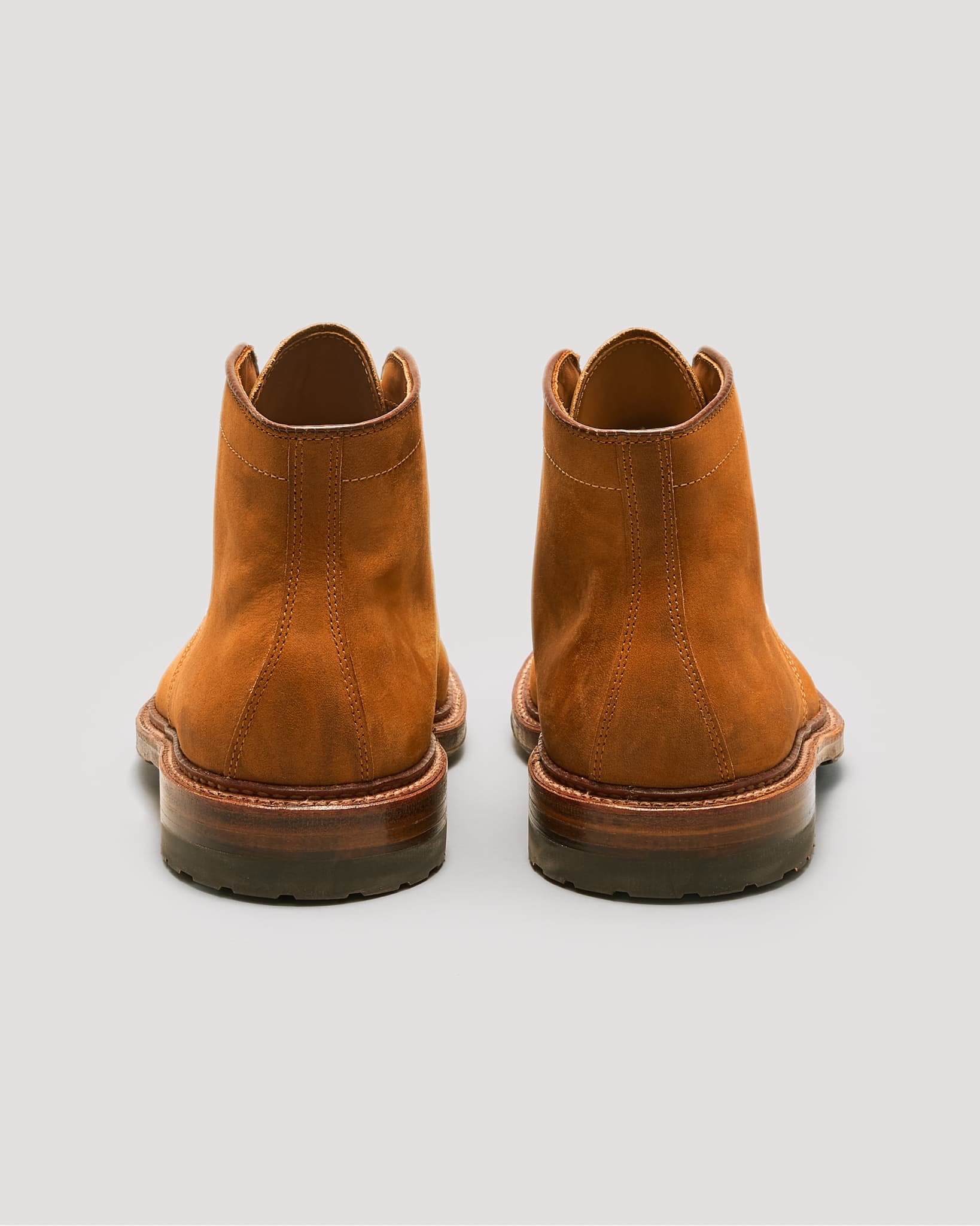 "Yakima" Plain Toe Boot in Tan Smooth Chamois, Trubalance Last
