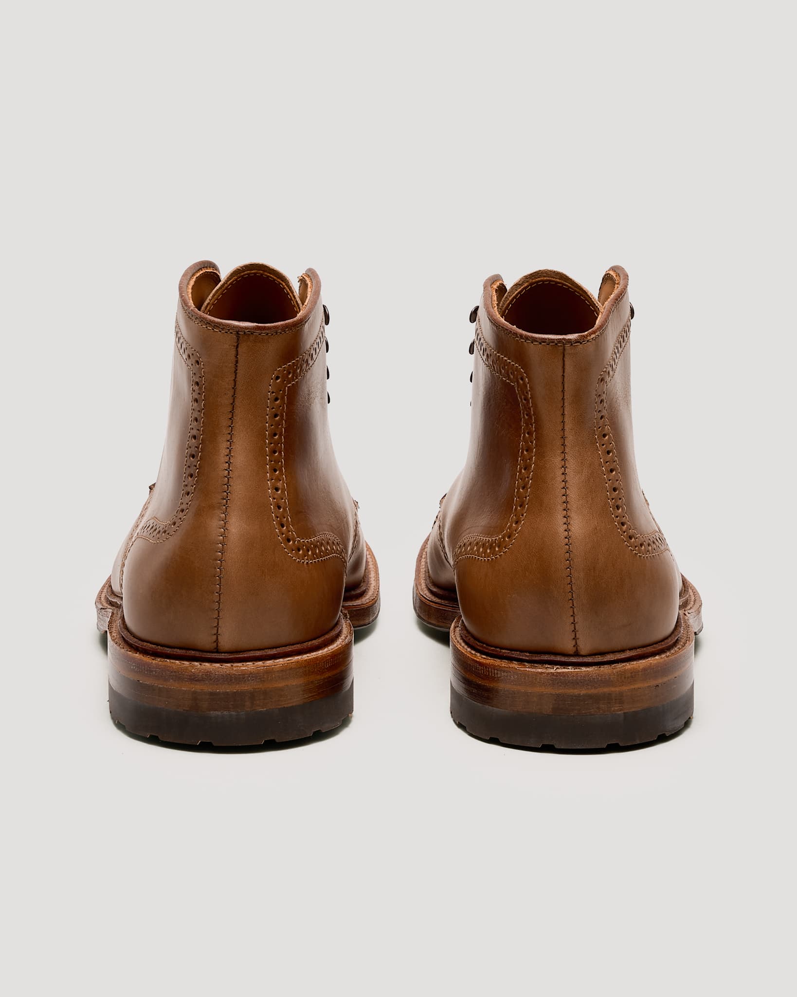 "Golden" Perforated Tip Boot in Natural Chromexcel, Barrie Last