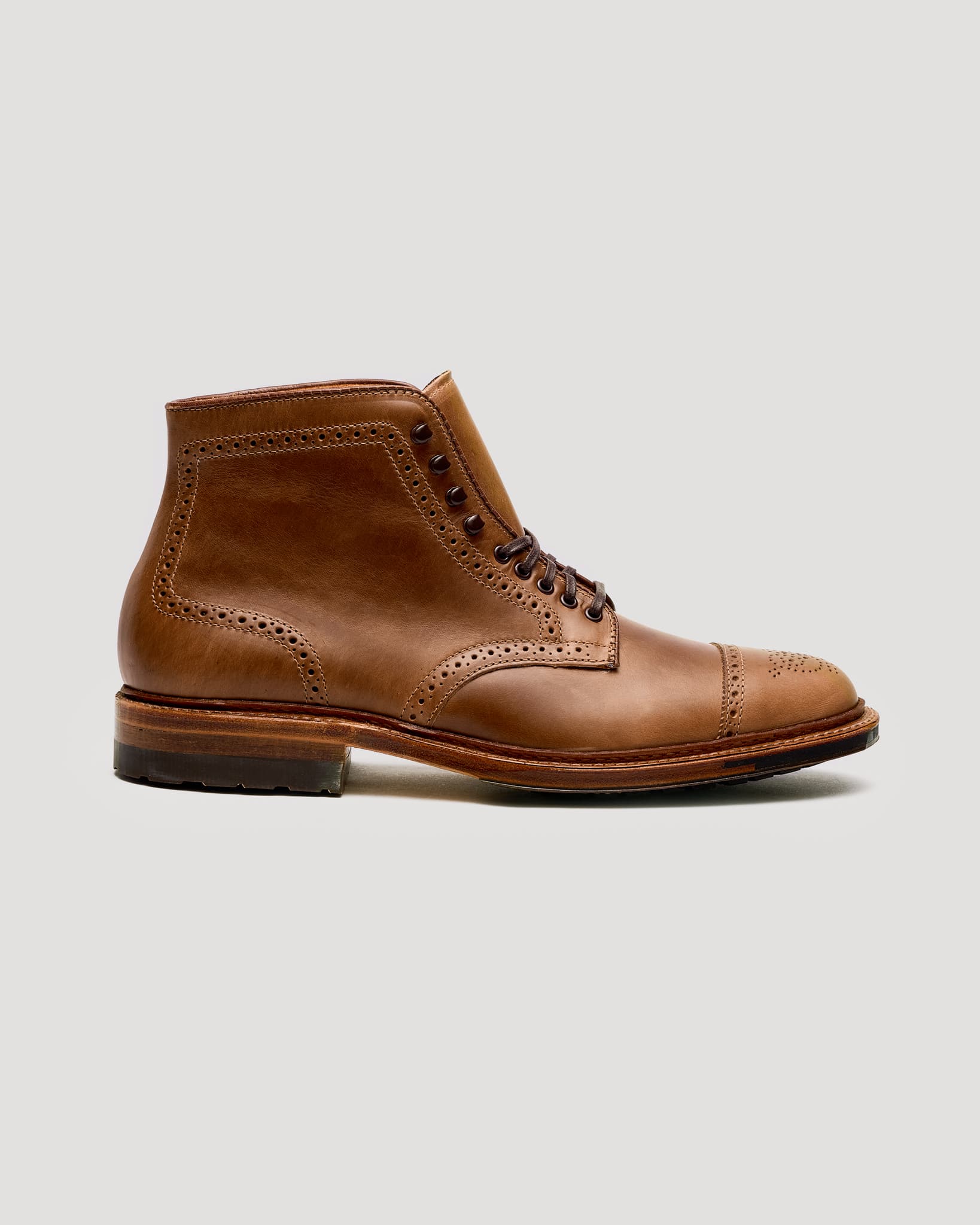 "Golden" Perforated Tip Boot in Natural Chromexcel, Barrie Last