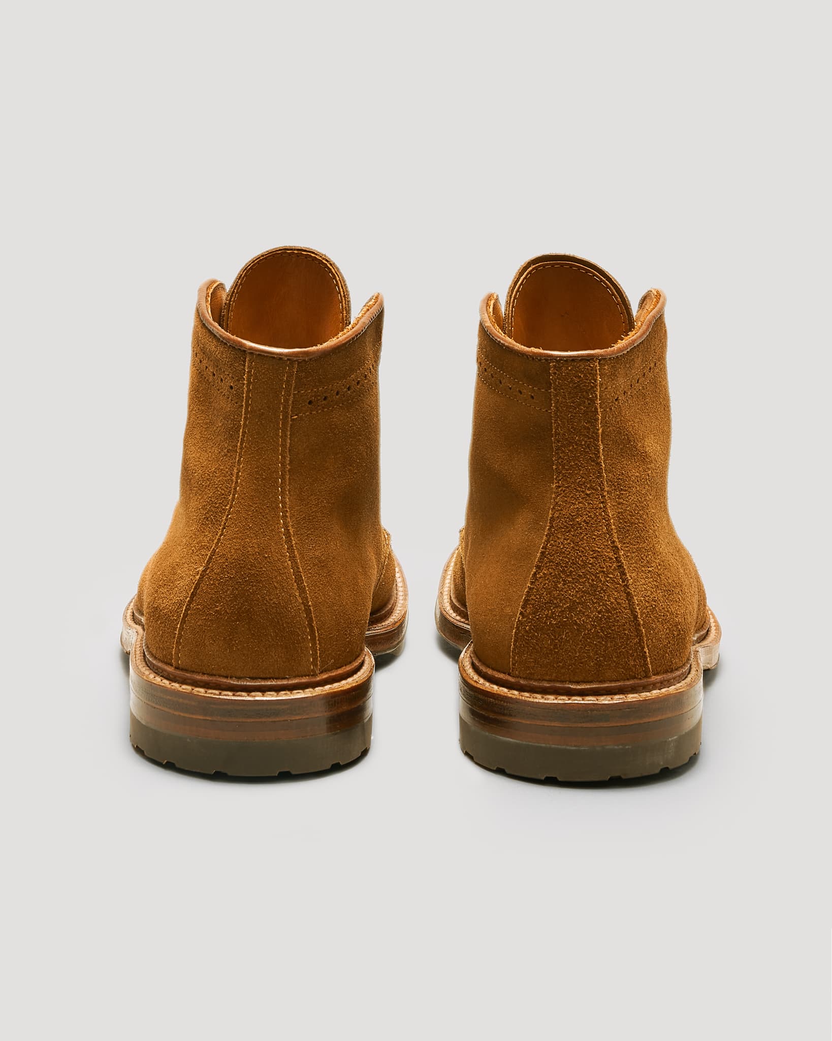 "Davis" Perforated Tip Boot in Snuff Suede, Barrie Last