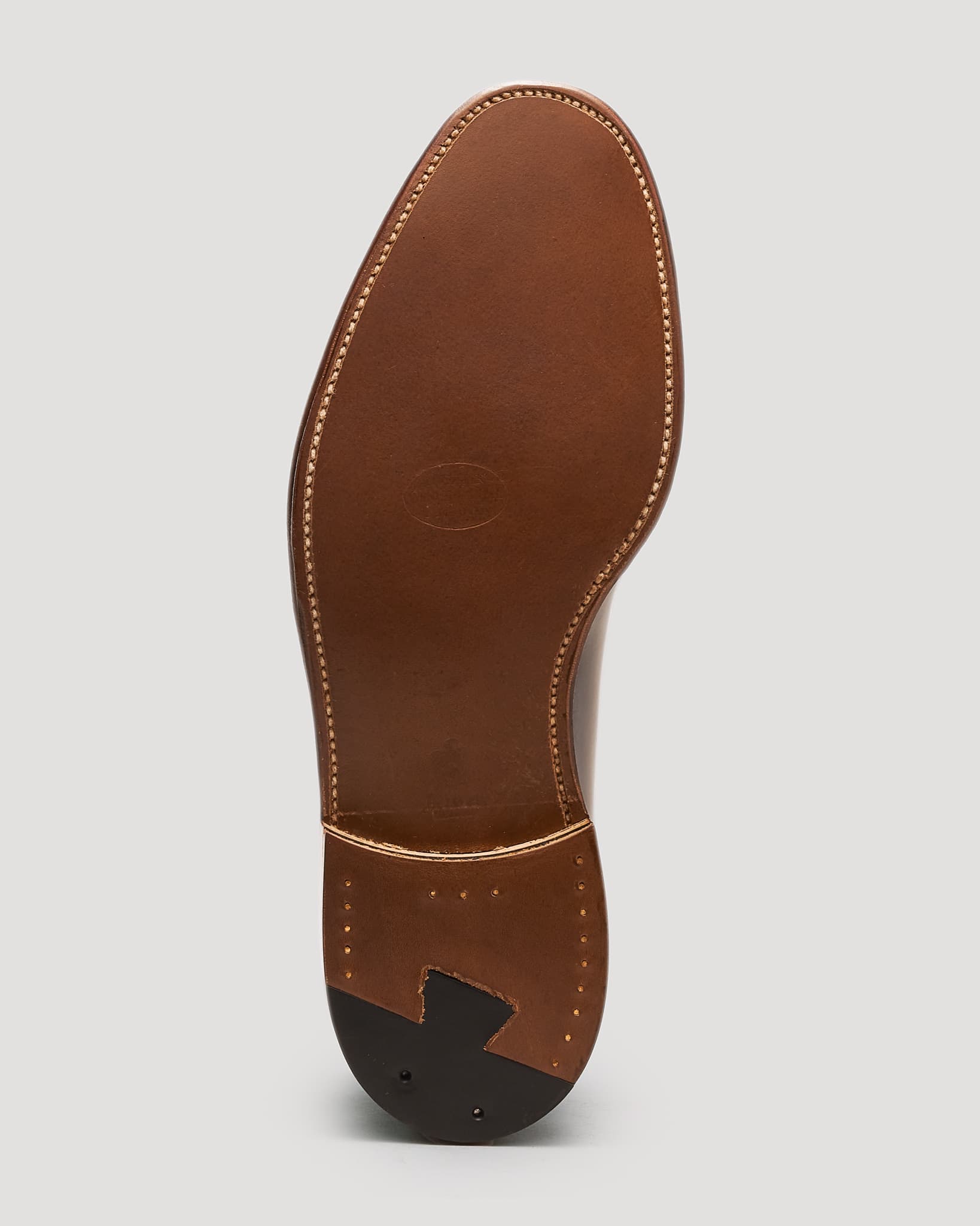 "Promenade" Plain Toe Slip On Loafer in Color 8 Shell Cordovan, Plaza Last