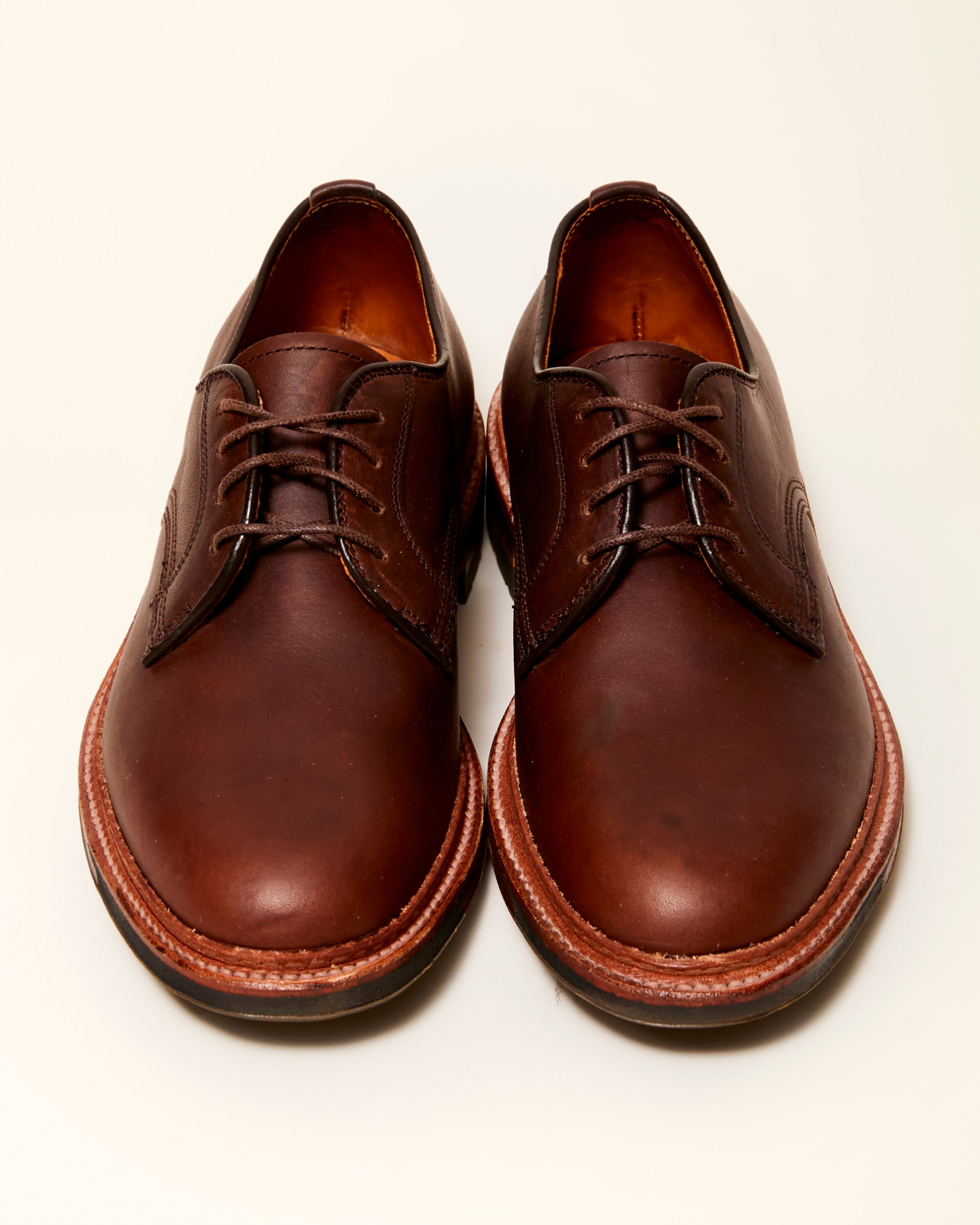 "Commuter" Plain Toe Derby in Brown Kudu, Barrie Last
