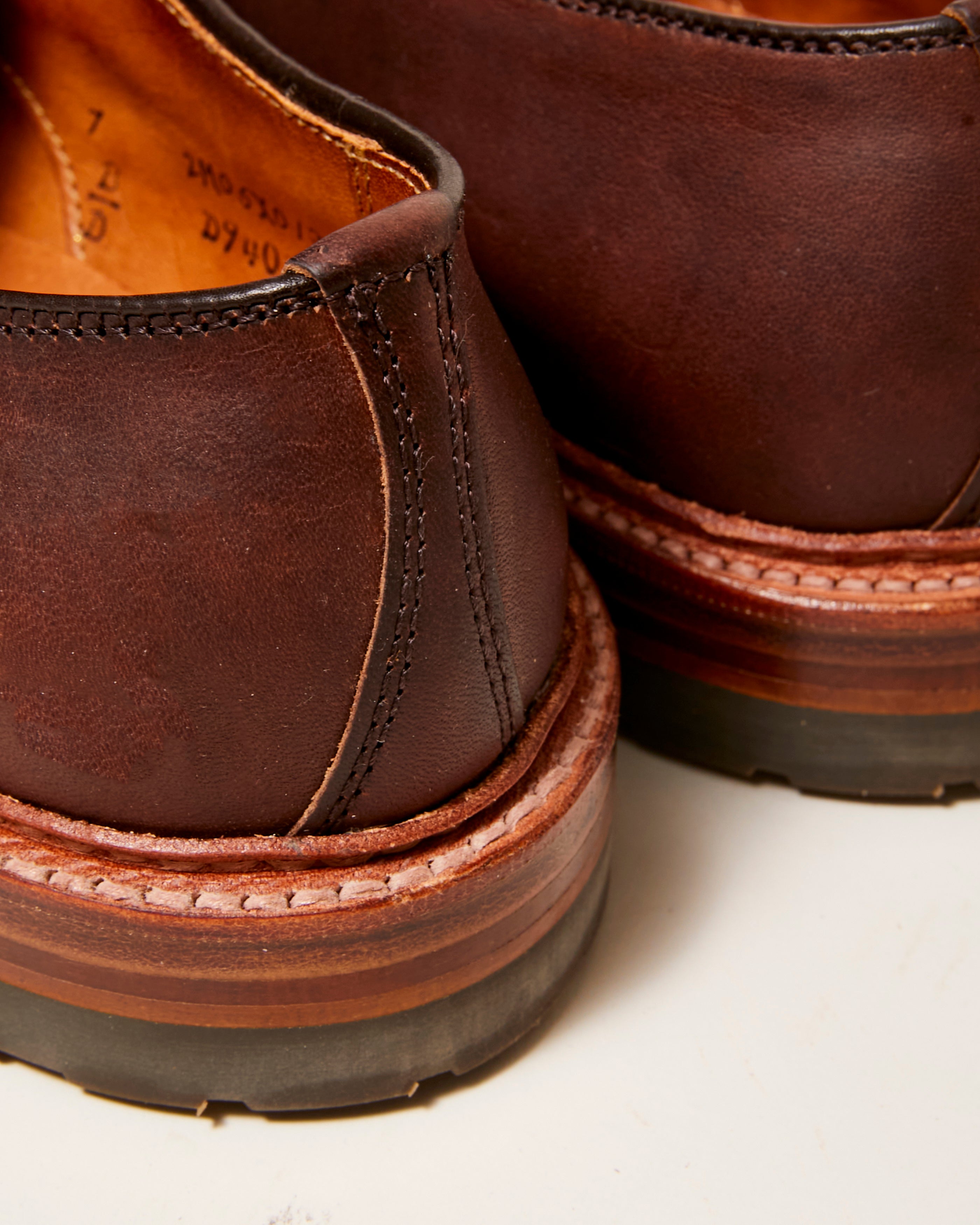 "Commuter" Plain Toe Derby in Brown Kudu, Barrie Last