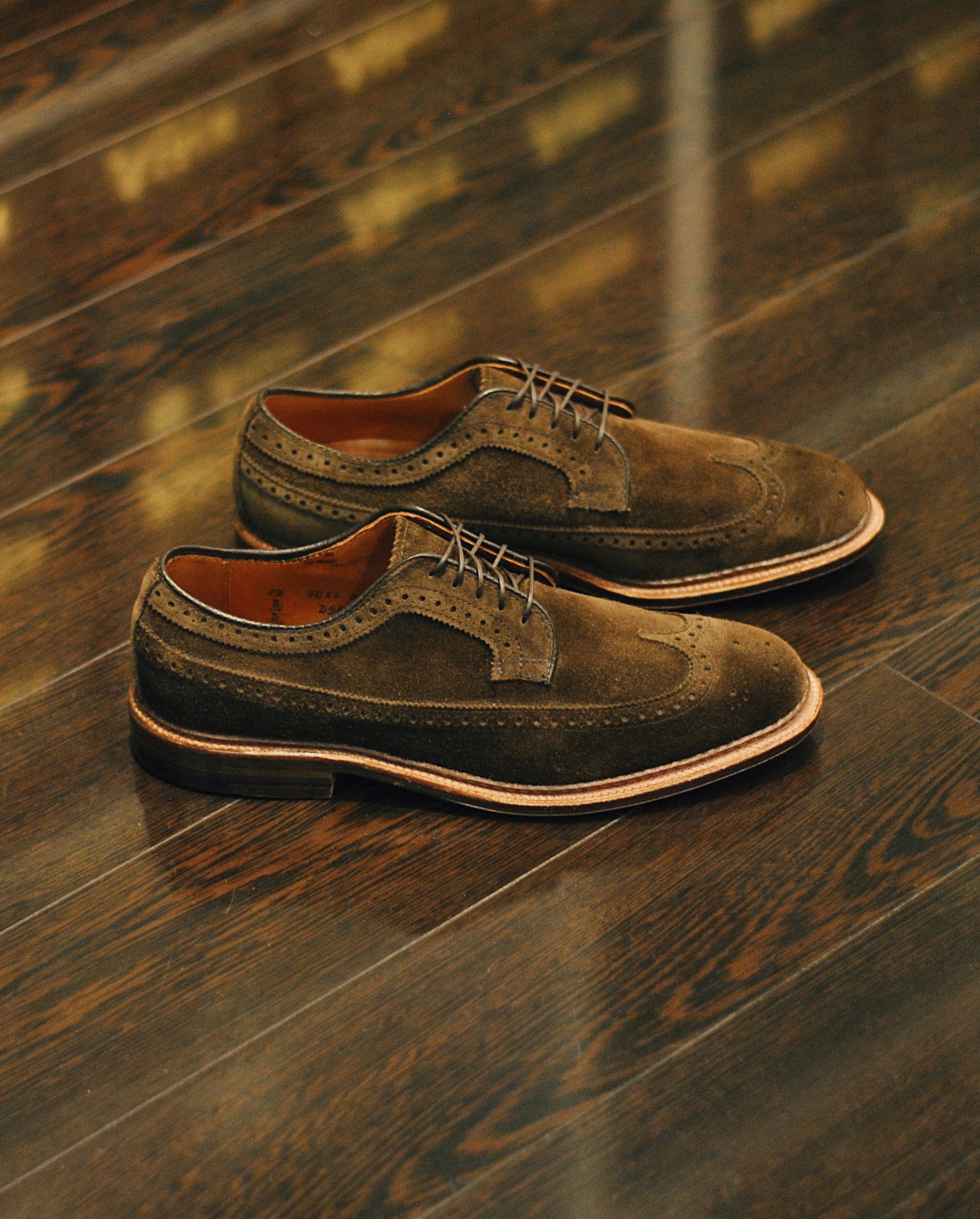 "Scholar" Long Wing Blucher in Humus Suede, Barrie Last