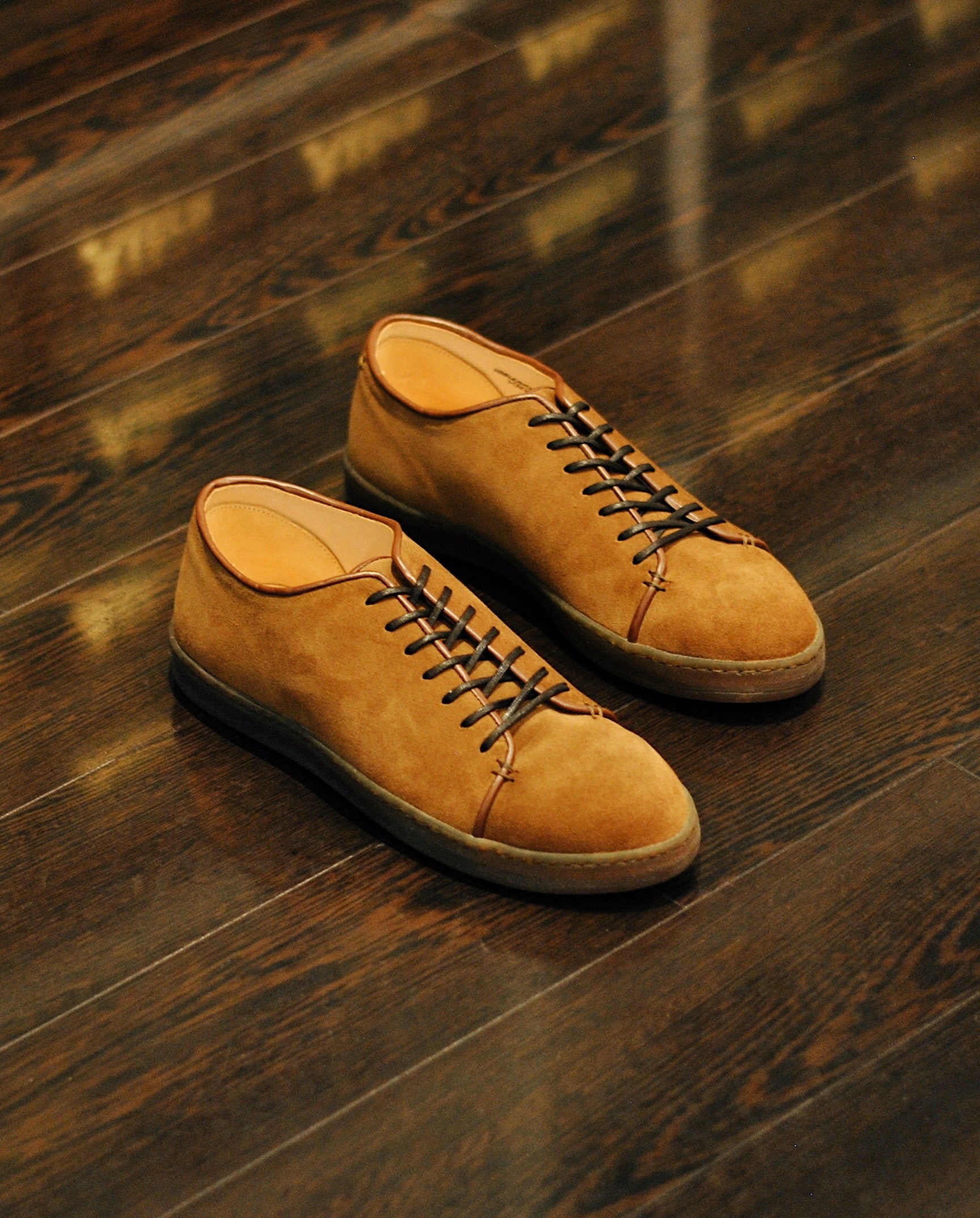 Harlestone Derby Sneaker - CF Stead Repello Calf Snuff Suede - Gum Sole