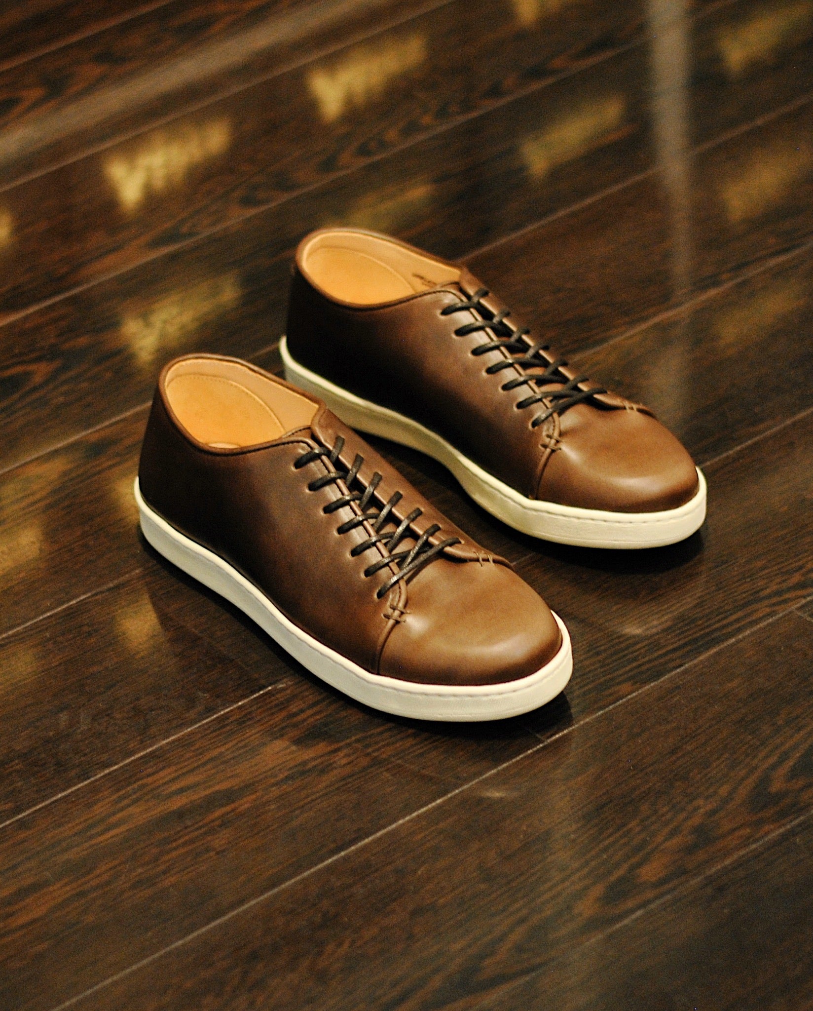 Harlestone Derby Sneaker - Brown Chromexcel - Off White Sole