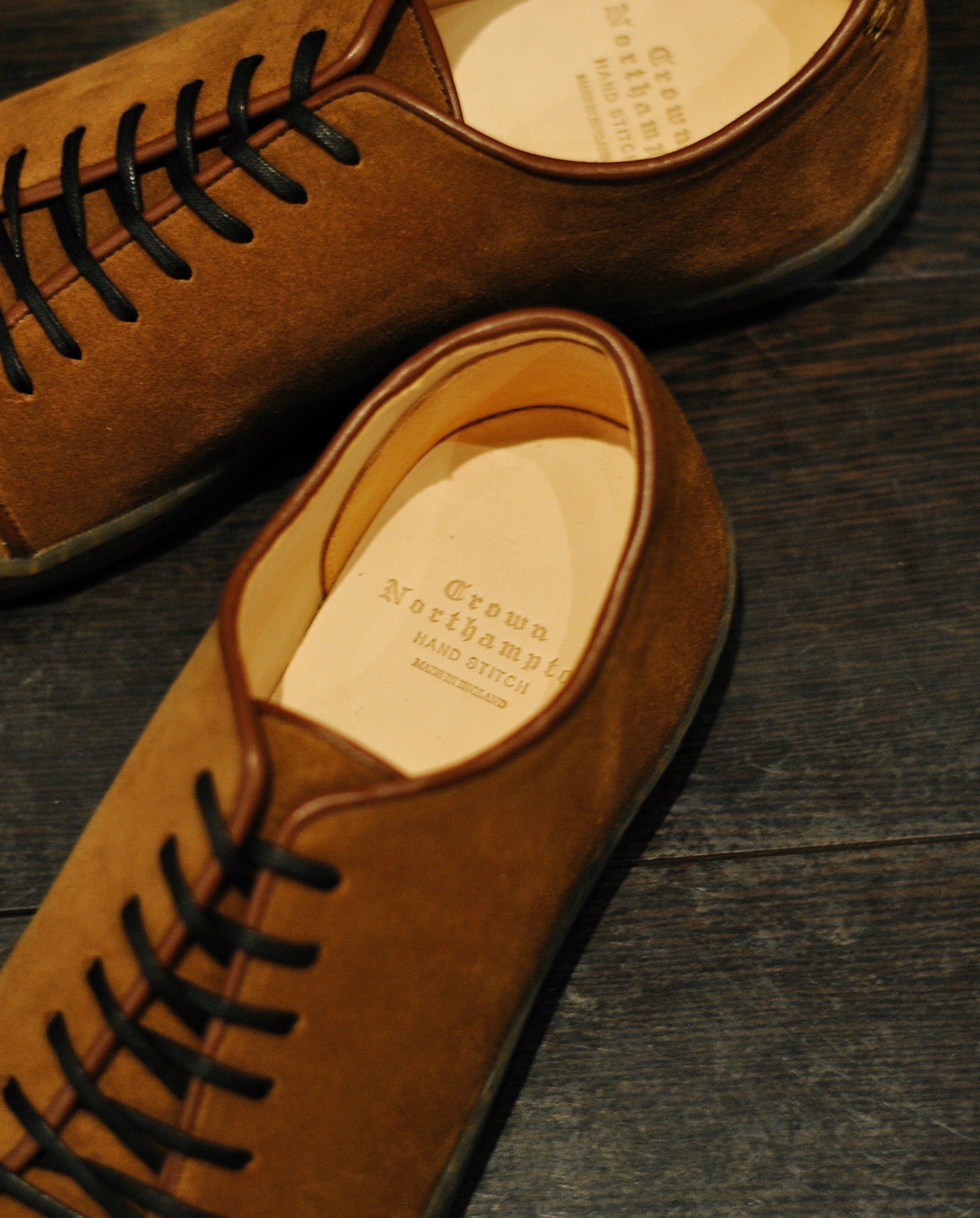 Harlestone Derby Sneaker - CF Stead Repello Calf Snuff Suede - Gum Sole