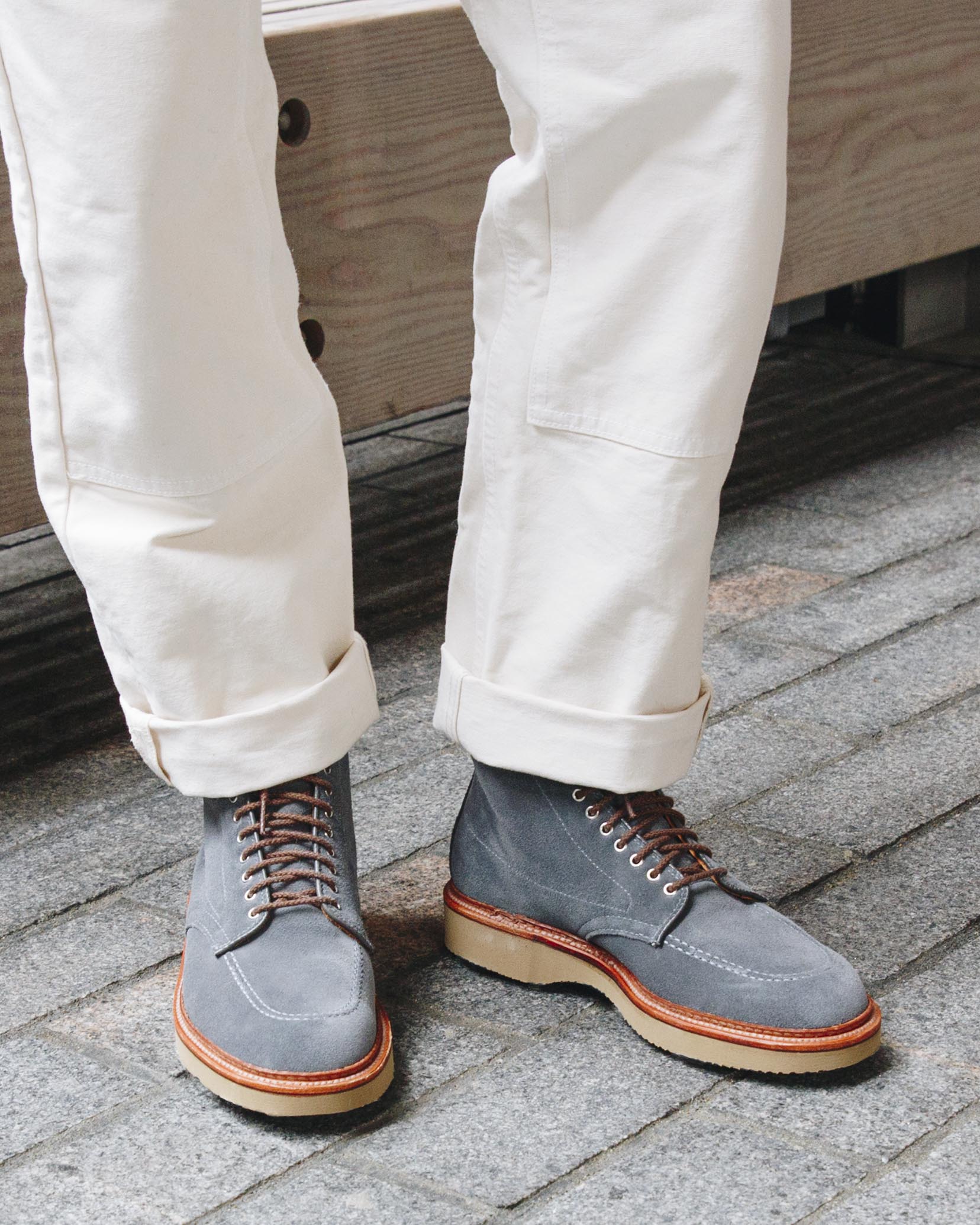 "Ricky" Indy Boot in Lead Gray Suede, Trubalance Last