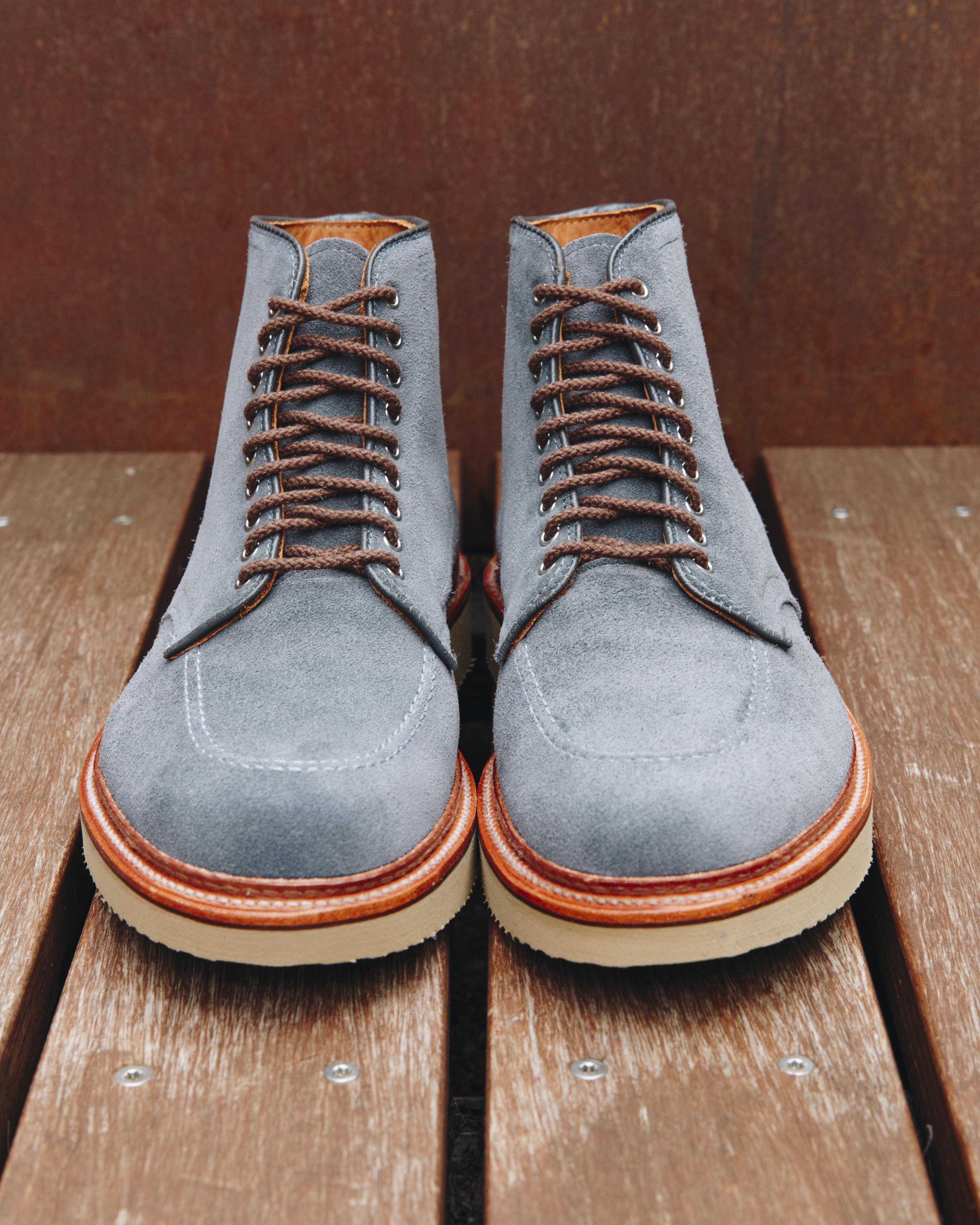 "Ricky" Indy Boot in Lead Gray Suede, Trubalance Last